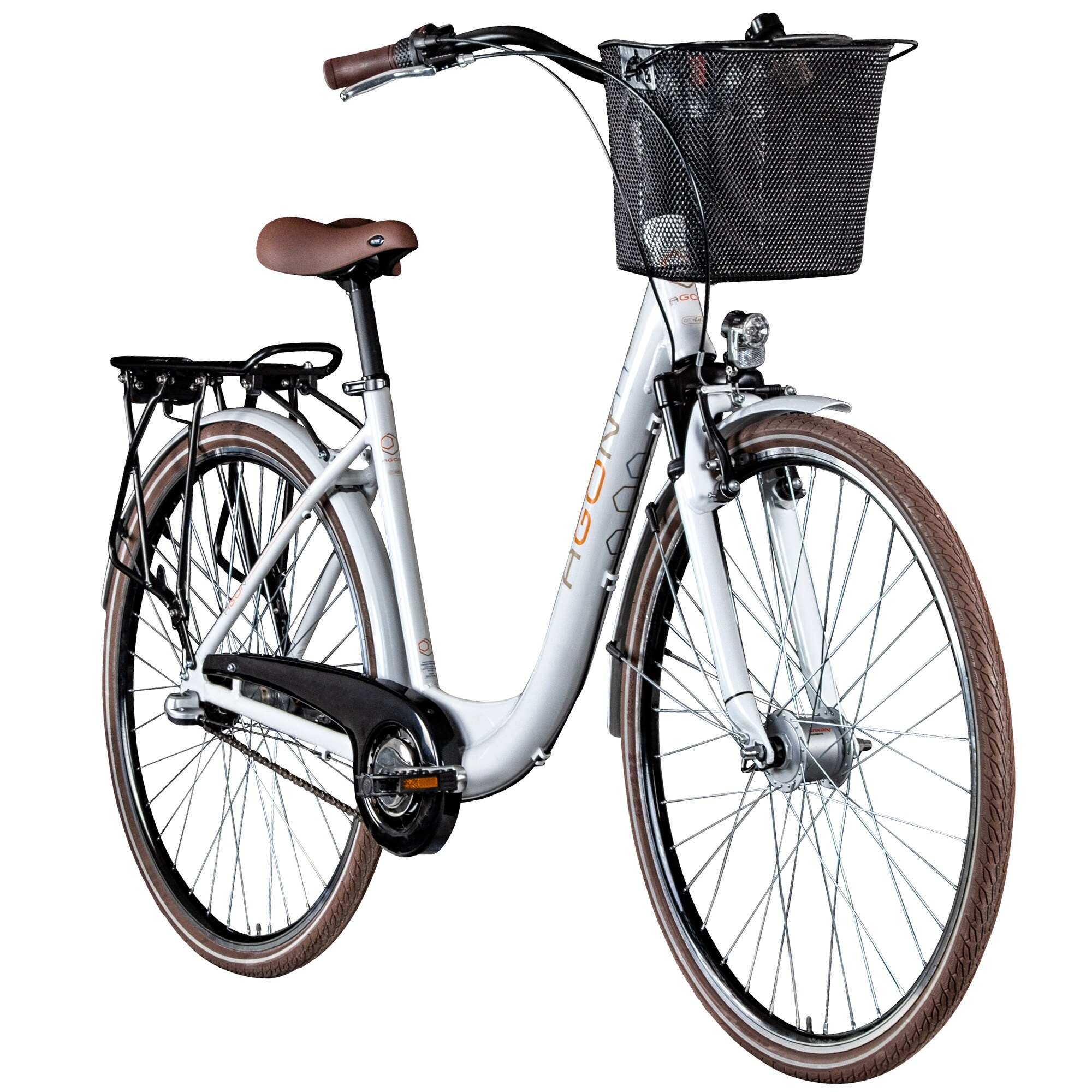 Agon City Life Damenfahrrad 28 Zoll 700c Fahrrad f&uuml;r Damen wei&szlig; - Bild 1