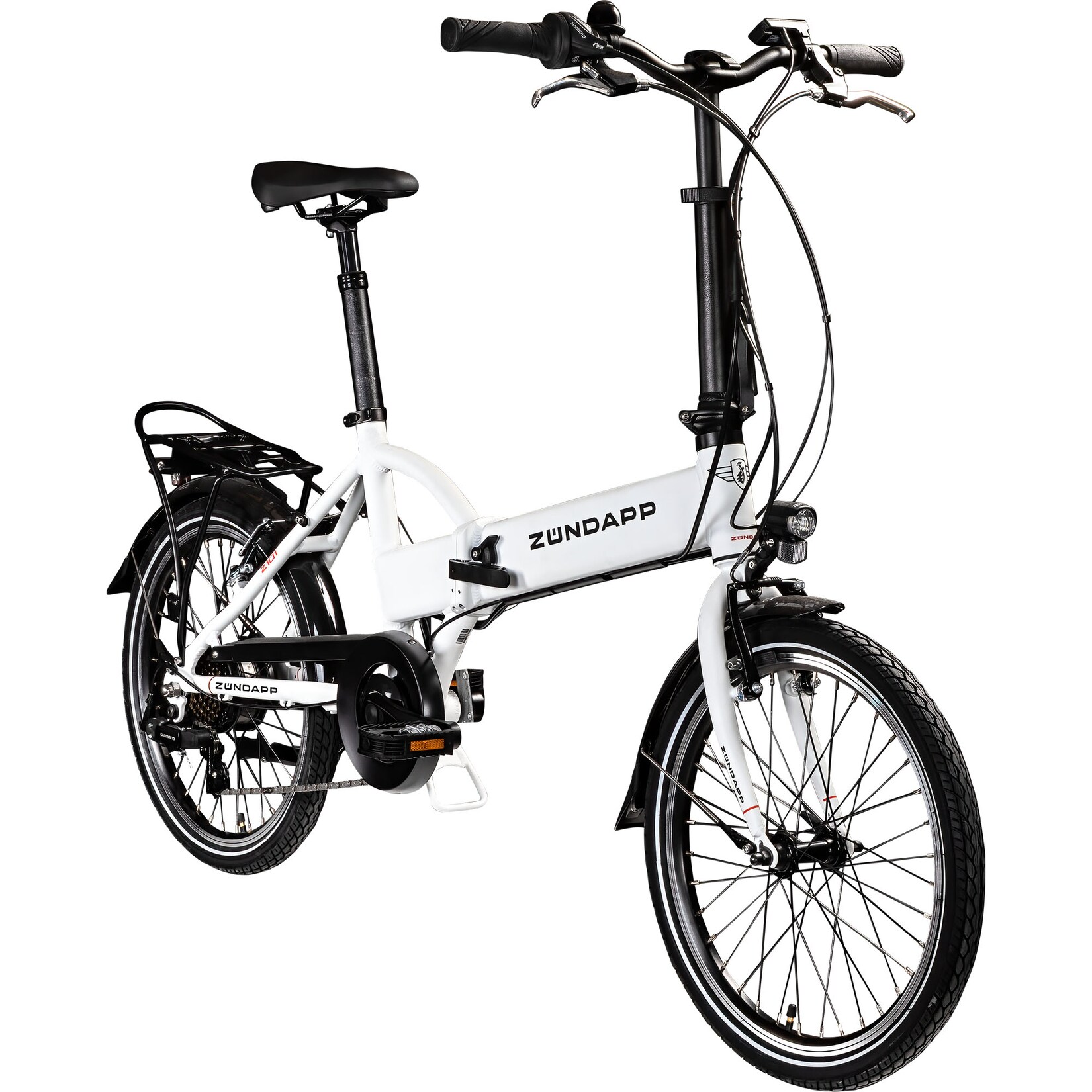 Zündapp Z101 20 Zoll Elektro Klapprad für Erwachsene 150 - 180 cm 6 Gang E Klappfahrrad E Bike Faltrad Pedelec StVZO