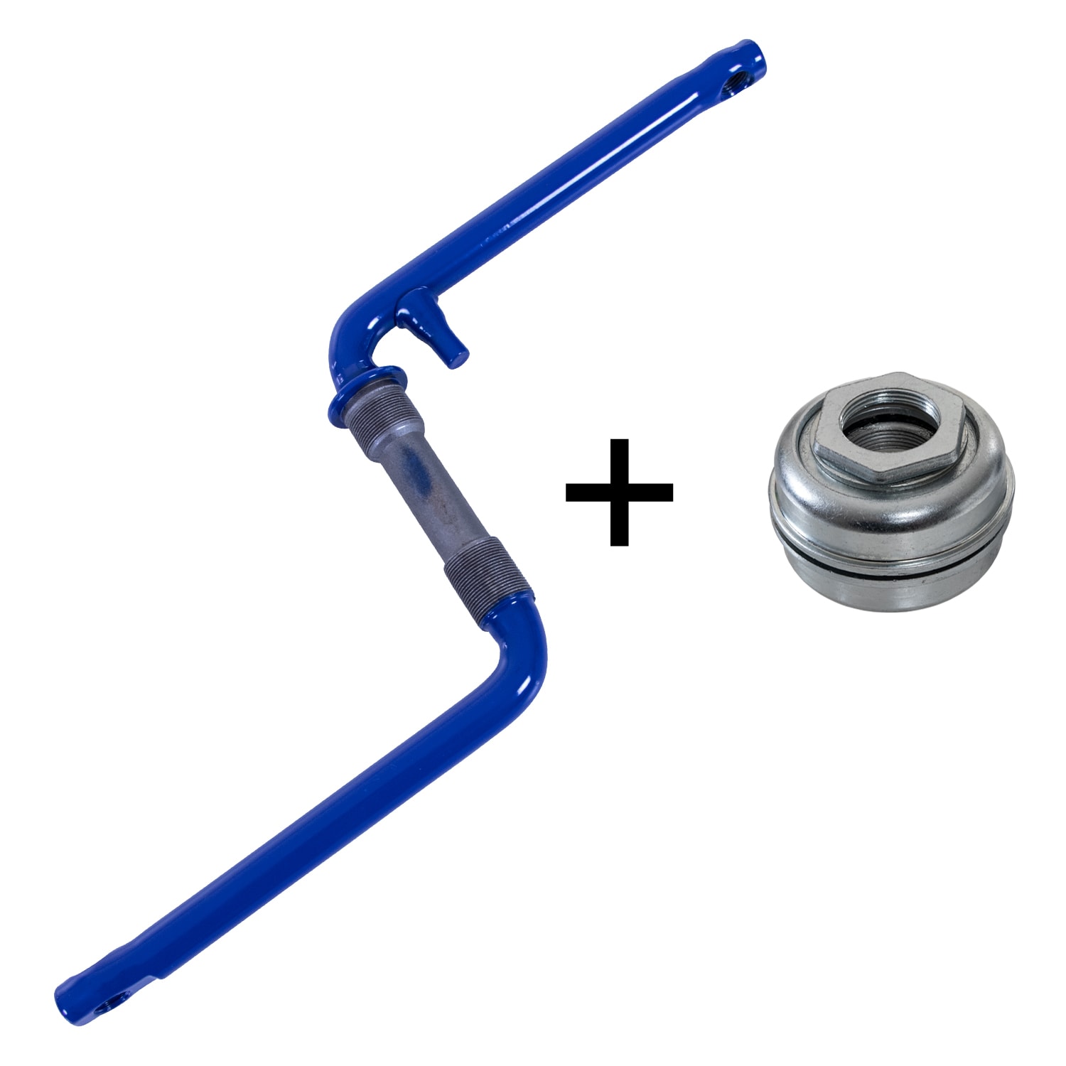 deTox BMX Fahrrad Kurbel 170 mm 20 Zoll Tretkurbel Fahrradkurbel einteilig Fauber blau mit US-BB Lager - Bild 1