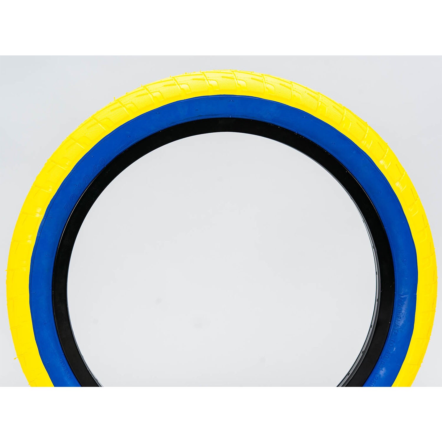mafiabikes Lagos Fahrradreifen mit Schlauch 20 Zoll BMX Fahrraddecke 1 Reifen blau/gelb mit Schlauch | 04250845936583