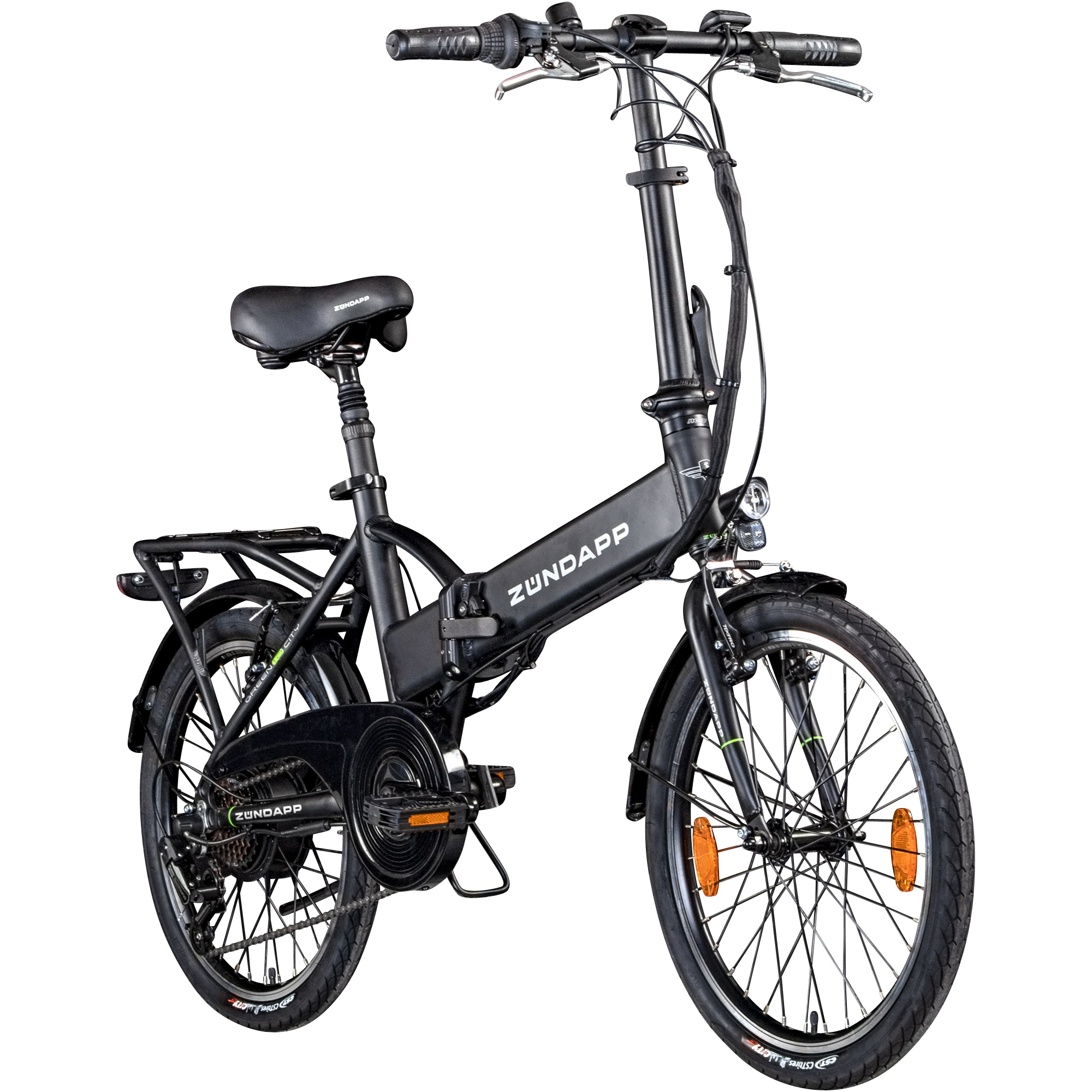 Z&uuml;ndapp Green 1.0 E Bike 20 Zoll Elektro Klapprad f&uuml;r Erwachsene 150 - 180 cm 6 G&auml;nge - Bild 1