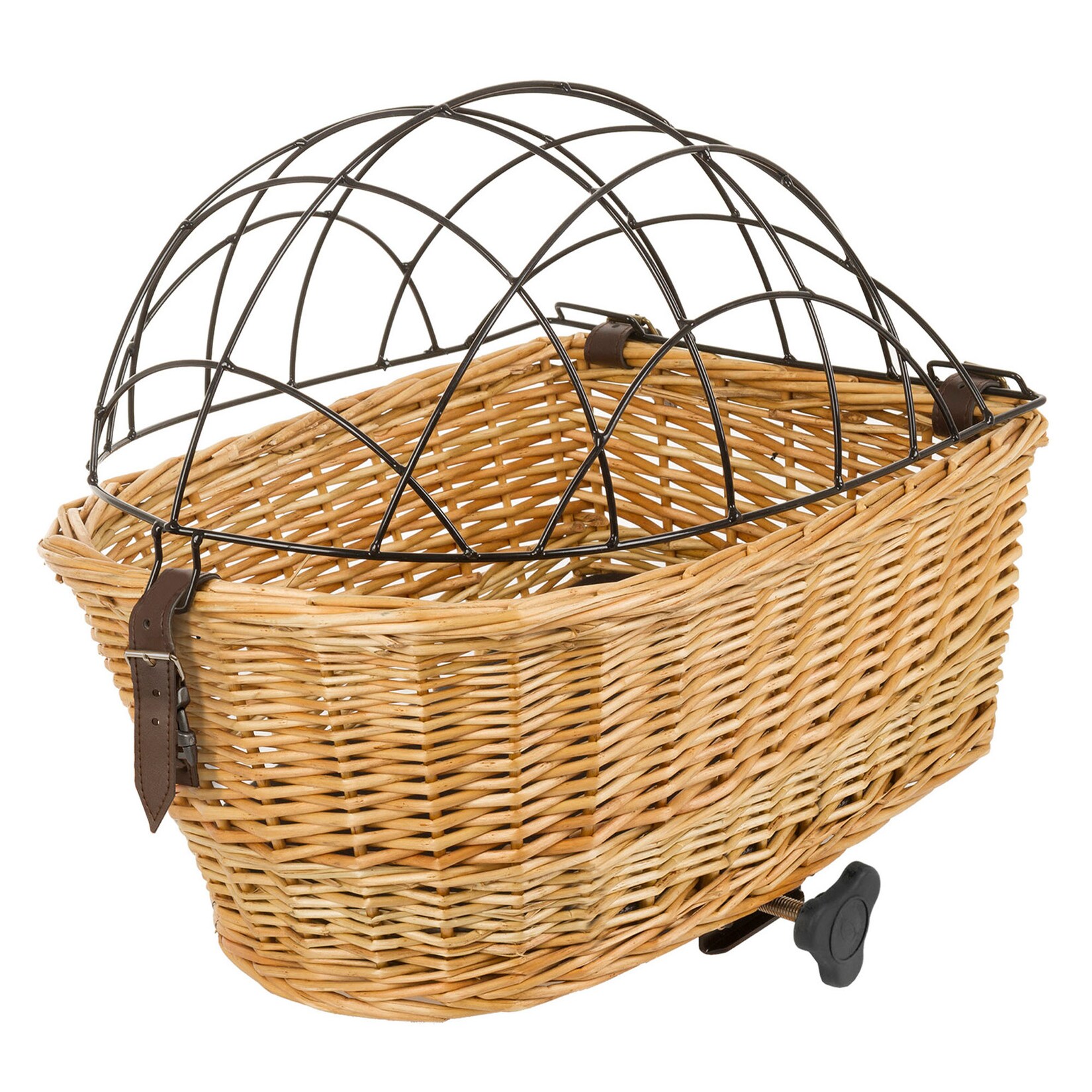 M-Wave Carrier Top Fahrradkorb hinten Haustiere Fahrrad Korb für Hunde oder Katzen bis 15 kg Weidenkorb | 08875390136910