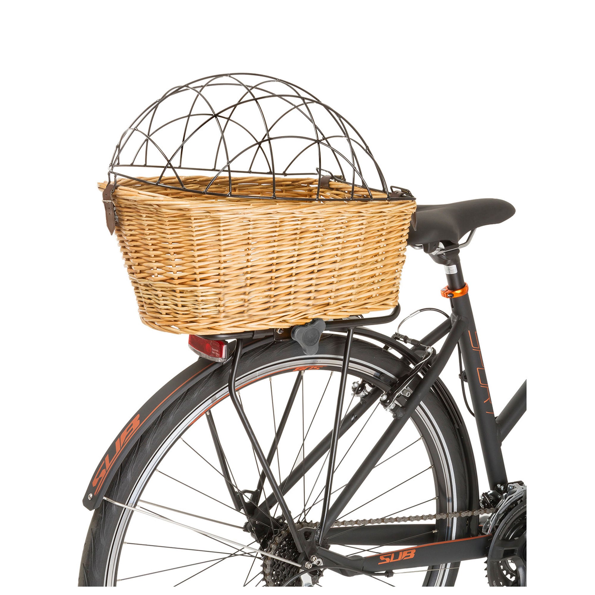 M-Wave Carrier Top Fahrradkorb hinten fr Haustiere Fahrrad Korb fr Hunde  oder Katzen bis 15 kg Hundefahrradkorb Weidenkorb online kaufen bei Netto