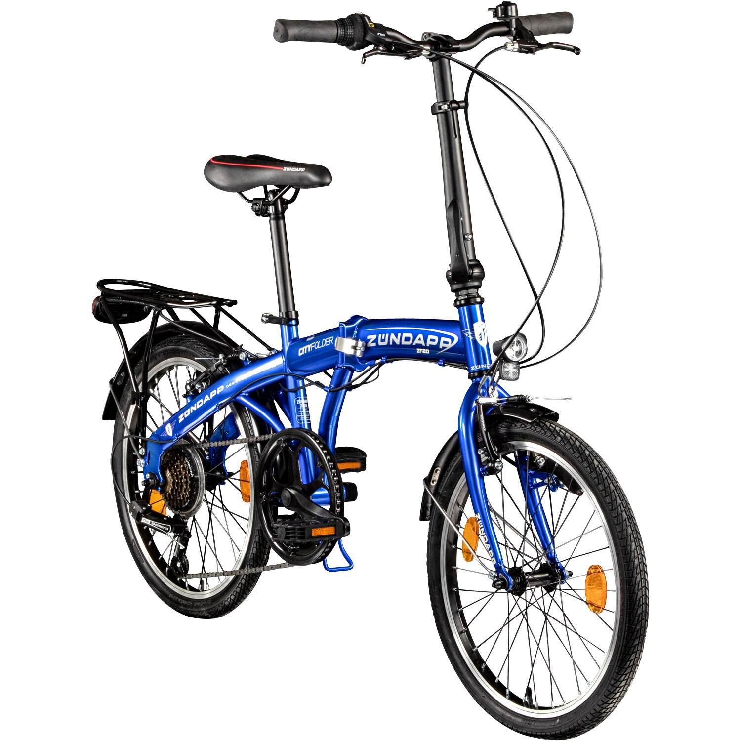 Z&uuml;ndapp ZF20 Speed Folder 20 Zoll Klapprad Faltrad Stadtrad Fahrrad faltbar Klappfahrrad StVZO - Bild 1