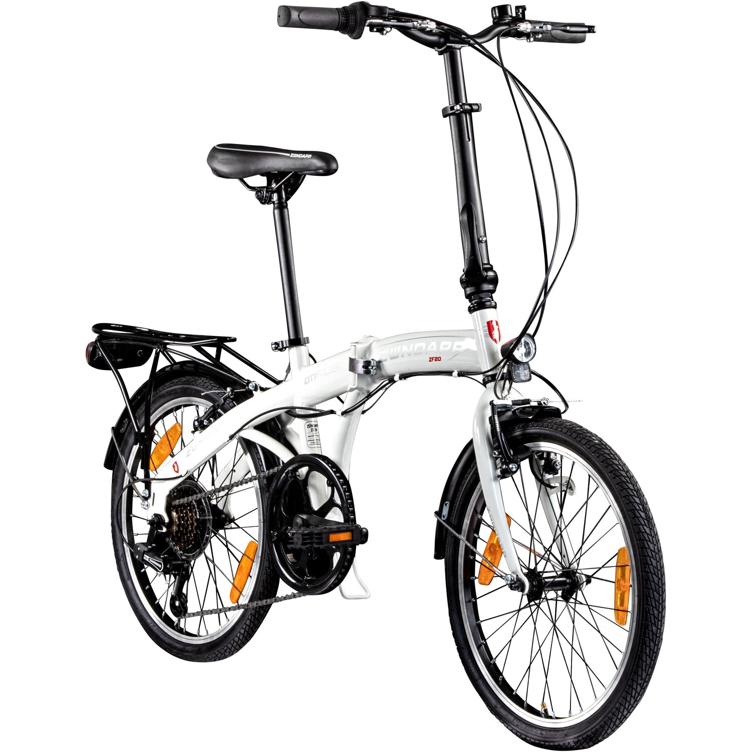 Z&uuml;ndapp ZF20 Speed Folder 20 Zoll Klapprad Faltrad Stadtrad Fahrrad faltbar Klappfahrrad StVZO - Bild 1