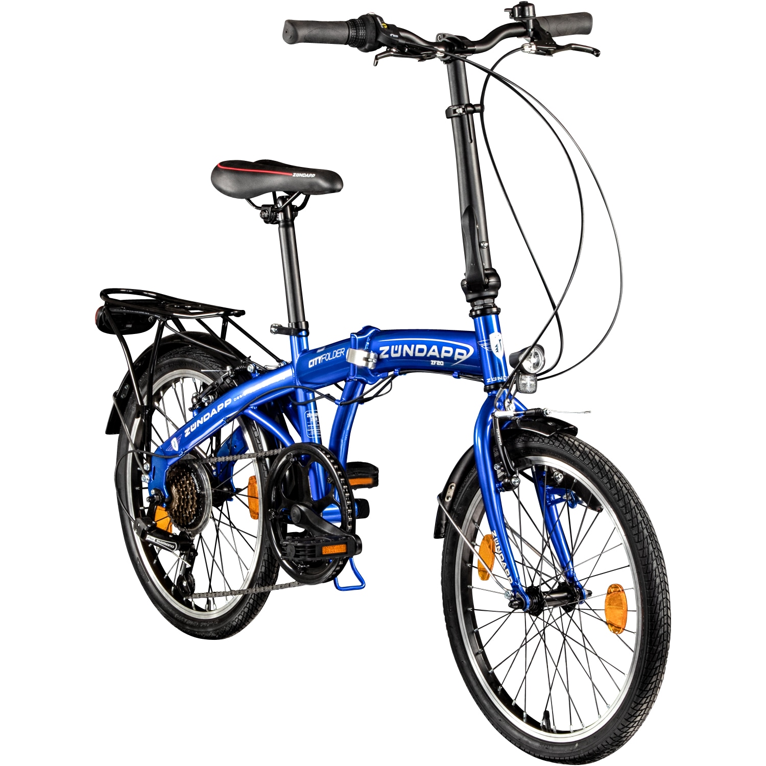Z&uuml;ndapp ZF20 Speed Folder 20 Zoll Klapprad Faltrad Stadtrad Fahrrad faltbar Klappfahrrad StVZO - Bild 1