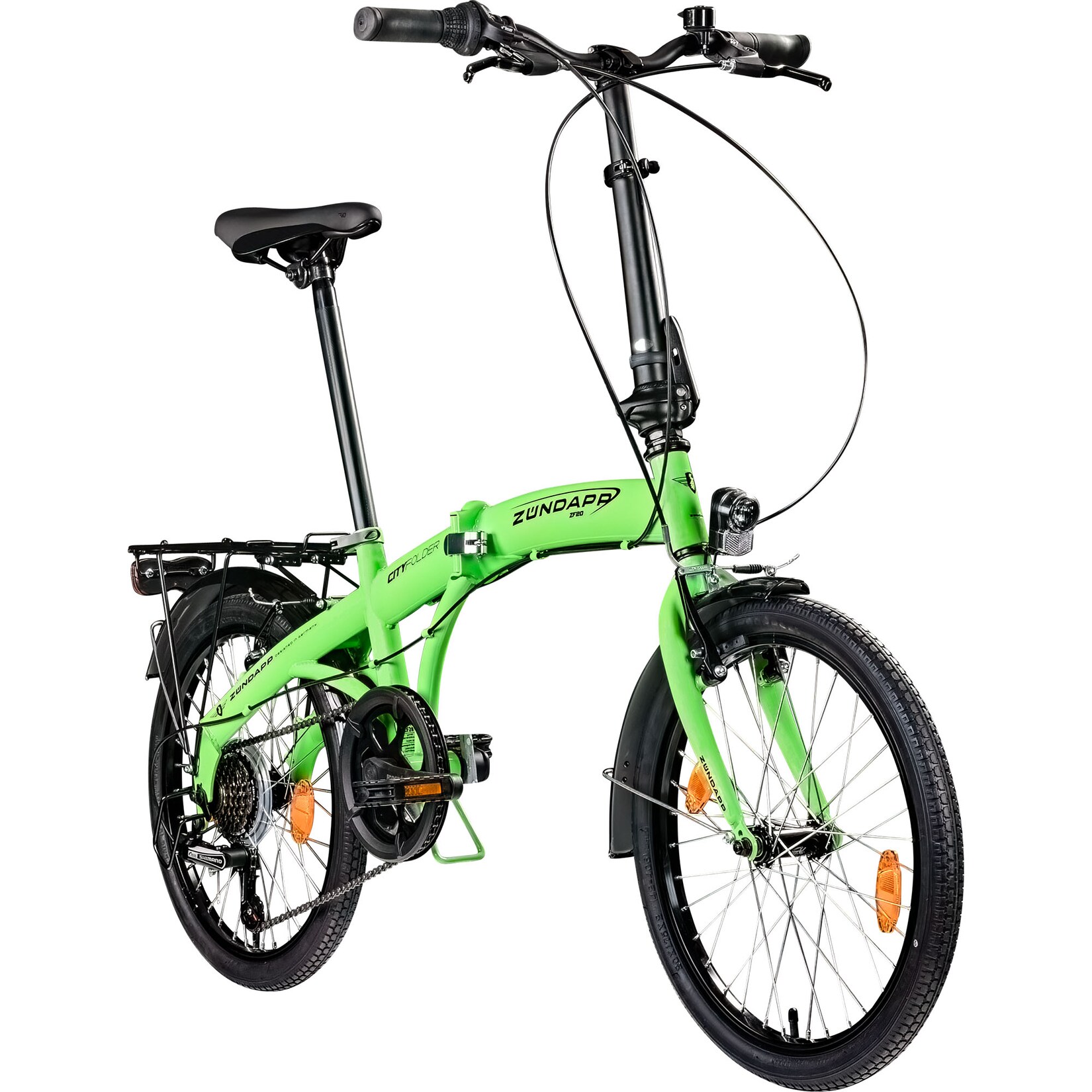 Zündapp ZF20 Speed Folder 20 Zoll Klapprad Faltrad Stadtrad Fahrrad faltbar Klappfahrrad StVZO