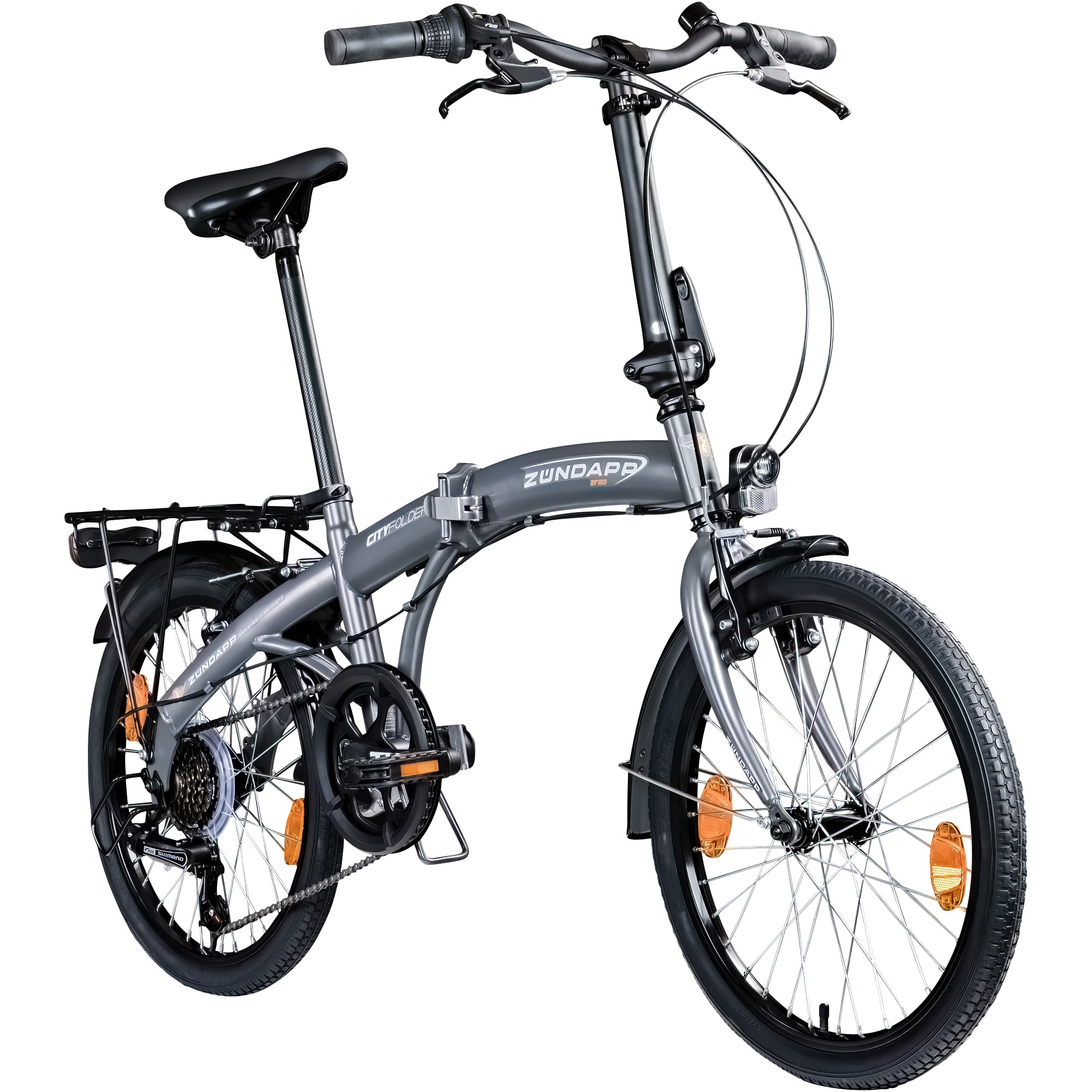 Z&uuml;ndapp ZF20 Speed Folder 20 Zoll Klapprad Faltrad Stadtrad Fahrrad faltbar Klappfahrrad StVZO - Bild 1