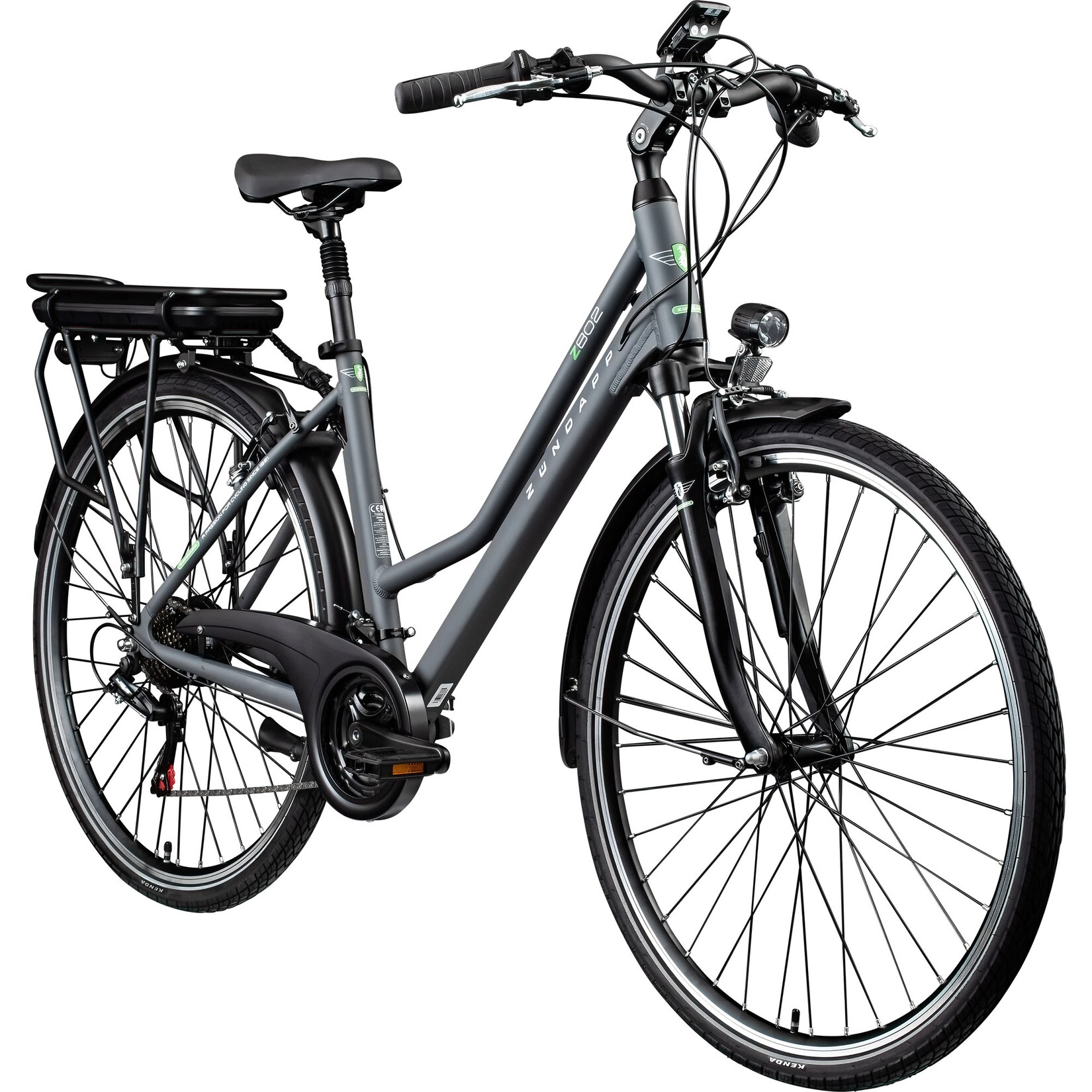 Zündapp Z802 E Bike Trekkingrad Damen ab 160 cm mit Nabenmotor Pedelec Trekking Fahrrad mit 21 Gang und Beleuchtung StVZO