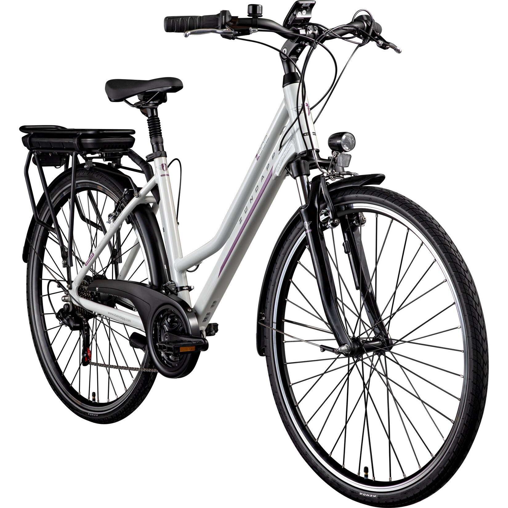 Zündapp Z802 E Bike Trekkingrad Damen ab 160 cm mit Nabenmotor Pedelec Trekking Fahrrad mit 21 Gang und Beleuchtung StVZO