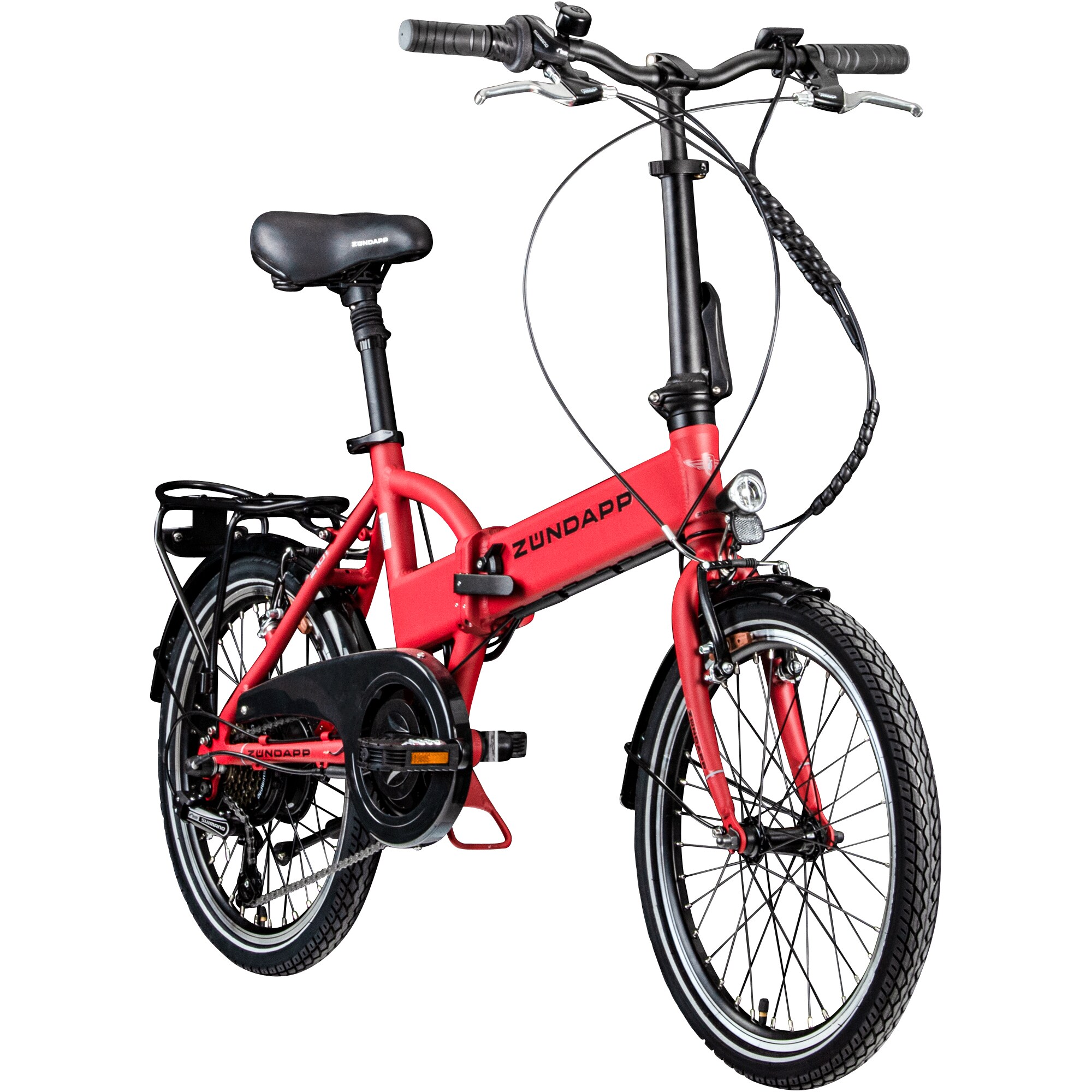 Z&uuml;ndapp Z101 20 Zoll Elektro Klapprad 150 - 180 cm E Klappfahrrad E Bike Pedelec gambia rot - Bild 1