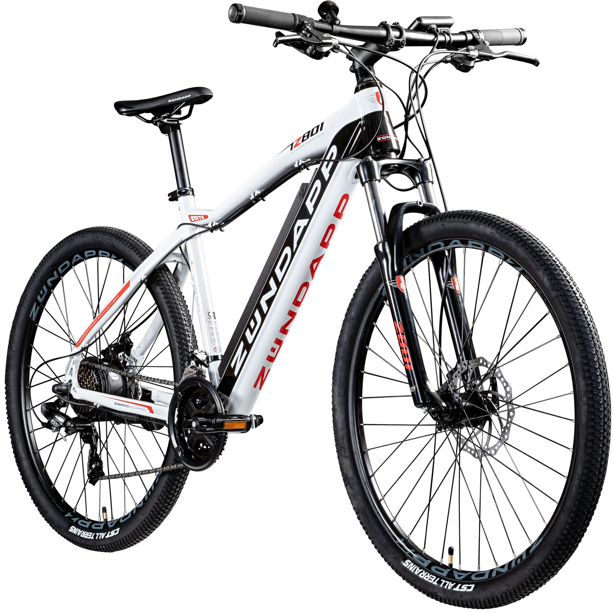 Z&uuml;ndapp Z801 E-Bike E Mountainbike 27,5 Zoll Pedelec 170 - 190 cm Hardtail MTB 21 Gang - Bild 1