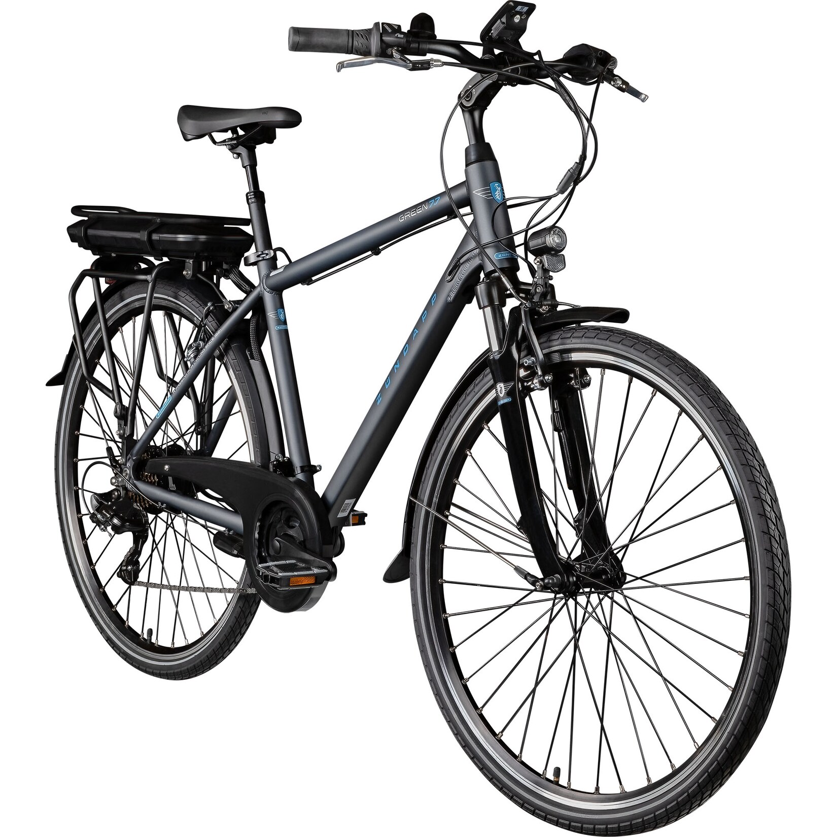 Zündapp Green 7.7 E-Bike Herren Trekkingrad 28 Zoll 155 – 185 cm mit 21 Gängen | 04260582291289