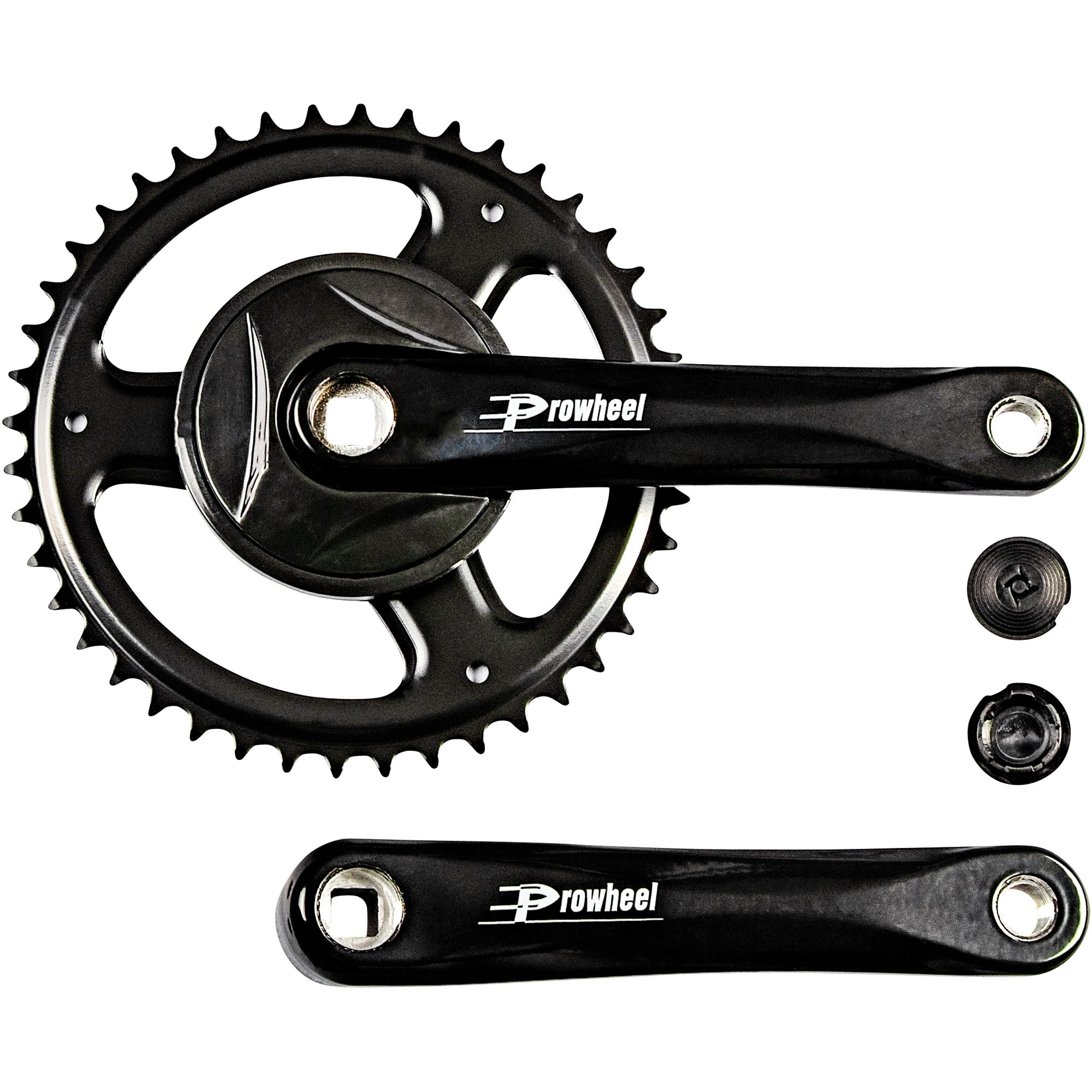 Prowheel Kurbelgarnitur einfach Fahrrad Kettenradgarnitur 170 mm 44 Z&auml;hne - Bild 1