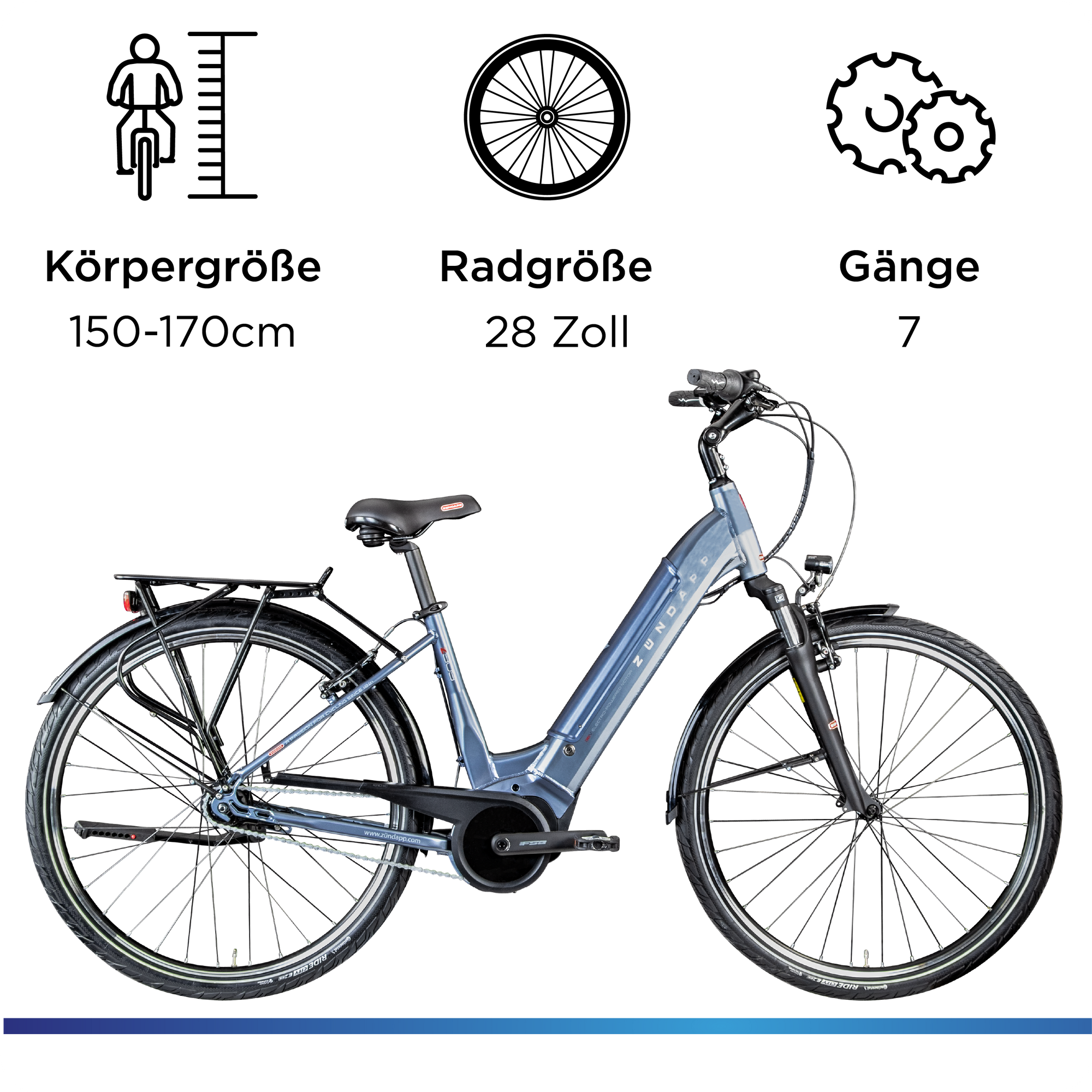 Zndapp Z909 E Bike Damen 28 Zoll Pedelec 150 - 170 cm Elektrofahrrad Bosch  Damenfahrrad mit 7 Gang Schaltung E Fahrrad Hollandrad online kaufen bei  Netto