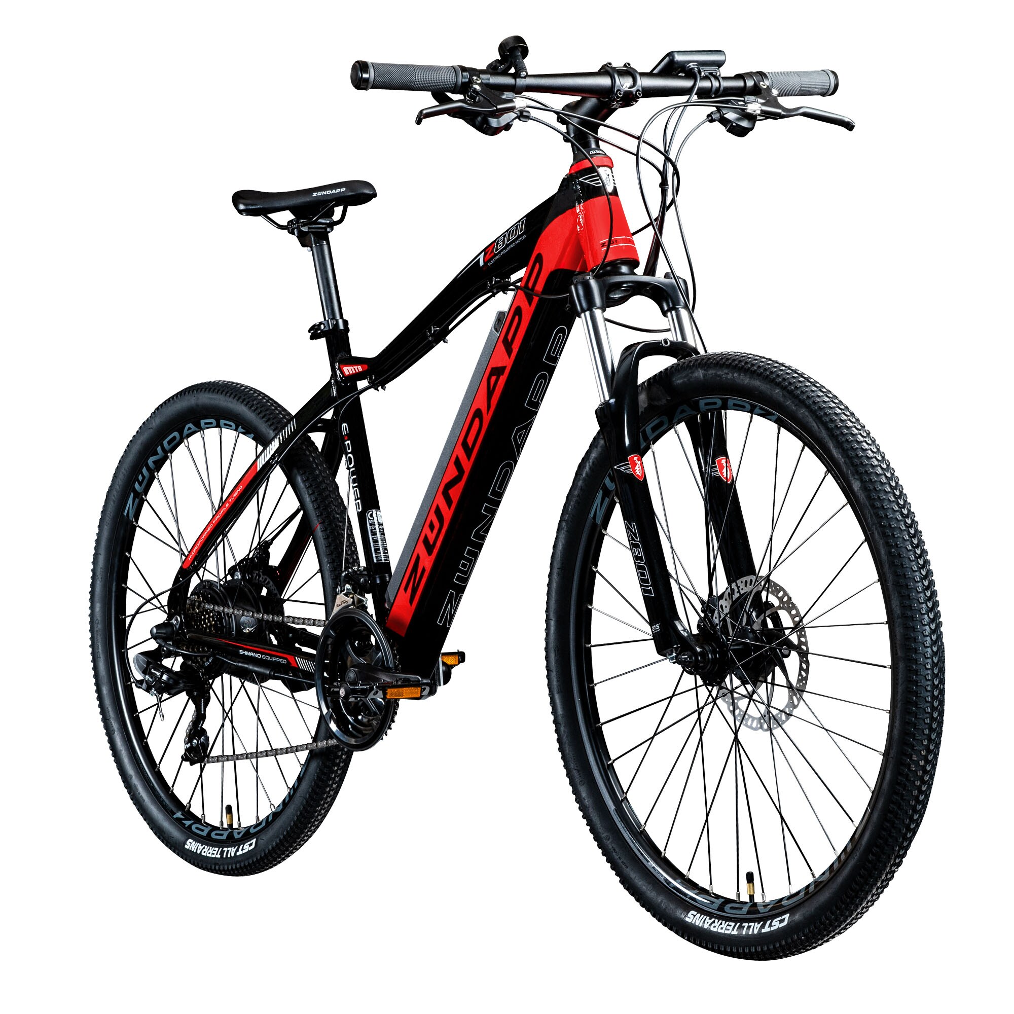 Z&uuml;ndapp Z801 E-Bike E Mountainbike 27,5 Zoll Pedelec 170 - 190 cm Hardtail MTB 21 Gang - Bild 1