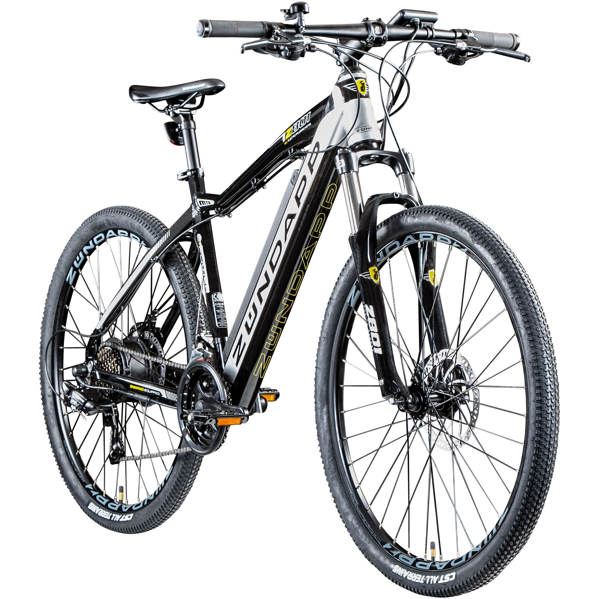 Z&uuml;ndapp Z801 E-Bike E Mountainbike 27,5 Zoll Pedelec 170 - 190 cm Hardtail MTB 21 Gang - Bild 1