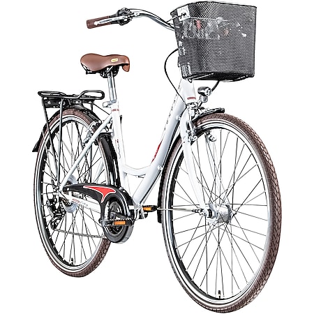 Zündapp Z700 Damenfahrrad 28 Zoll 700c Fahrrad für Damen und Herren mit Korb und Beleuchtung ab 150 cm Hollandrad Stadtrad Tiefeinsteiger - Bild 1