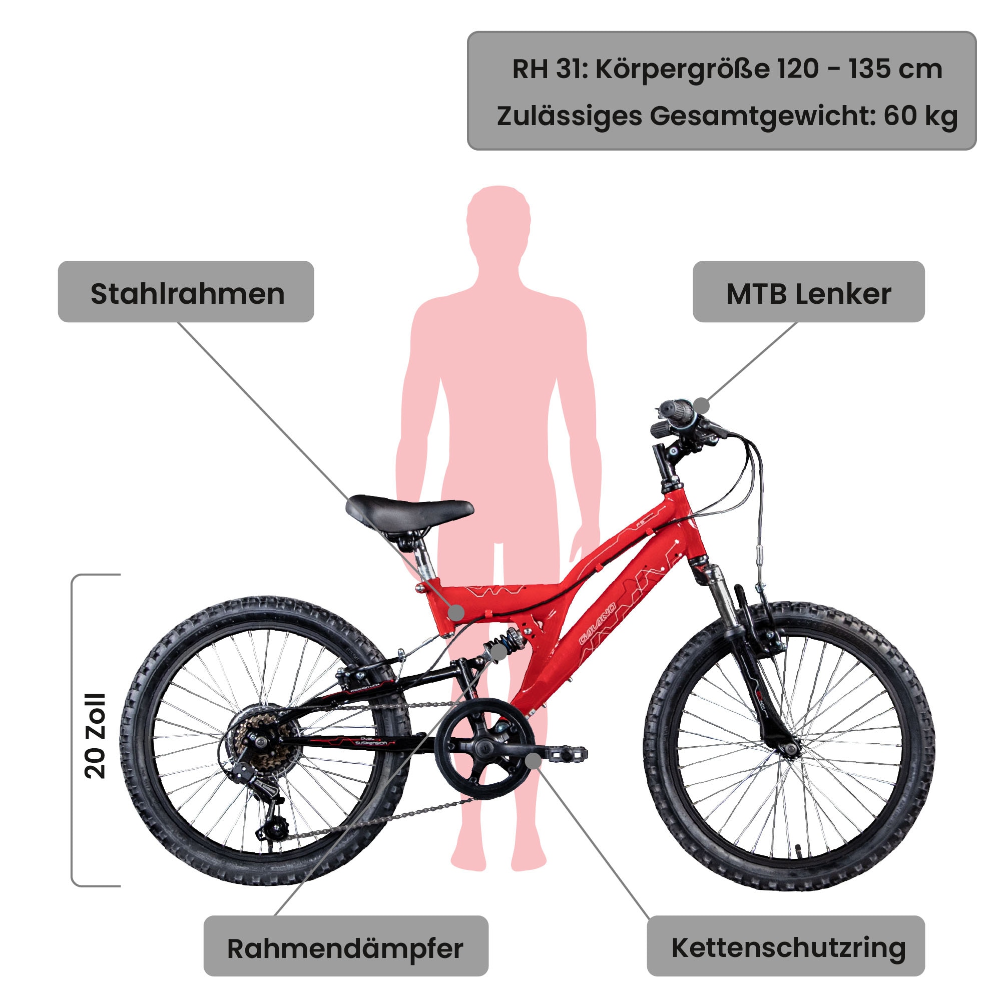 kinderfahrrad welche größen gibt es