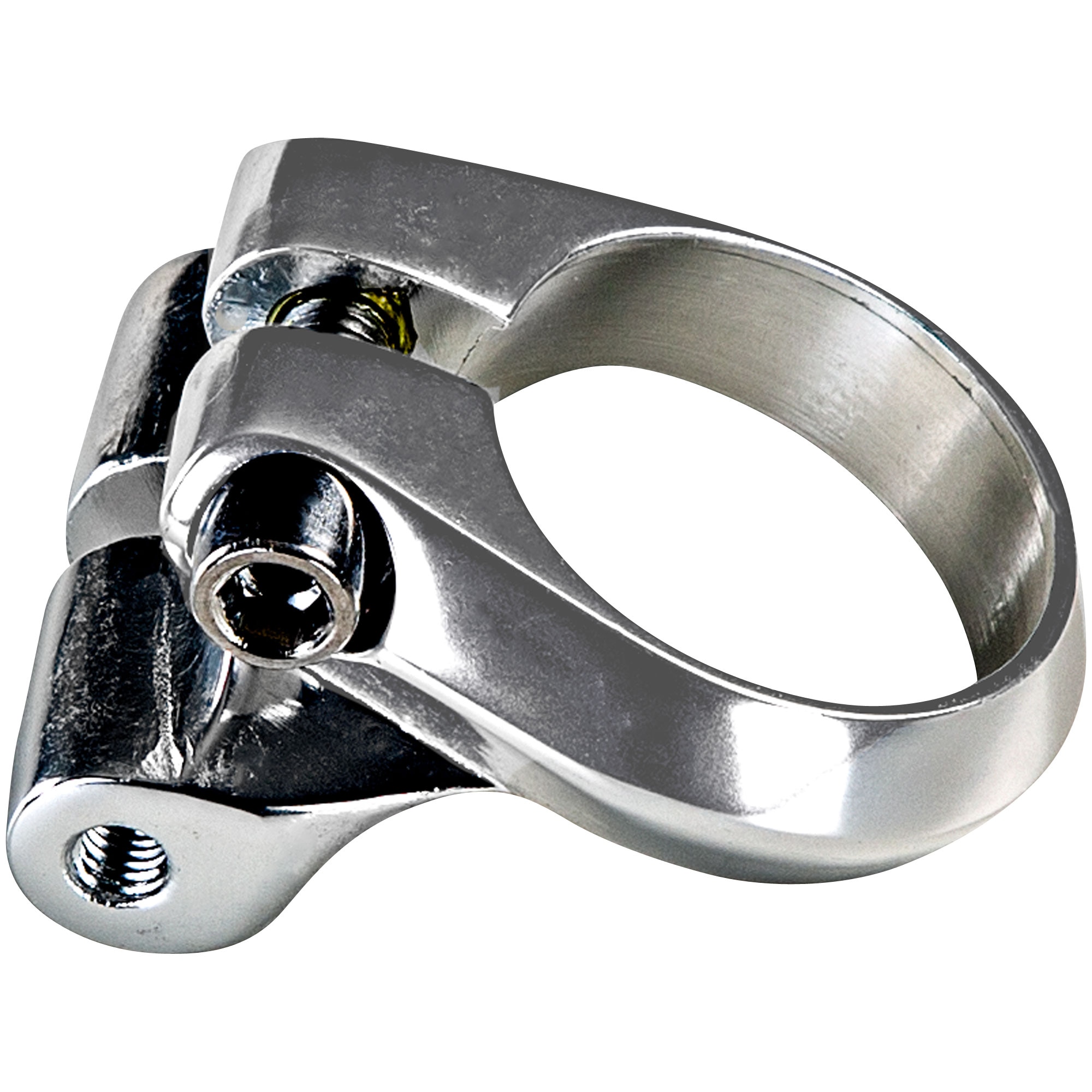 Elektra Sattelklemme mit Gep&auml;cktr&auml;ger Aufnahme Sattelst&uuml;tzenklemme Fahrrad 31,8 mm silber - Bild 1