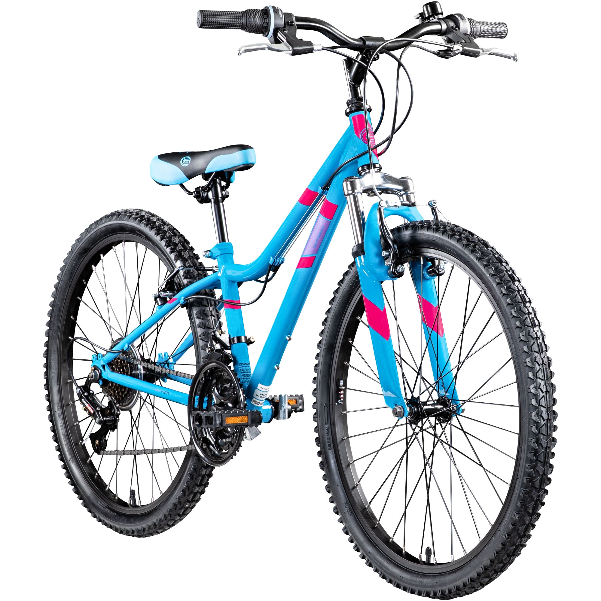 Galano GA20 Jugendfahrrad 24 Zoll Mountainbike ab 8 Jahre 130 - 145 cm 21 G&auml;nge blau - Bild 1