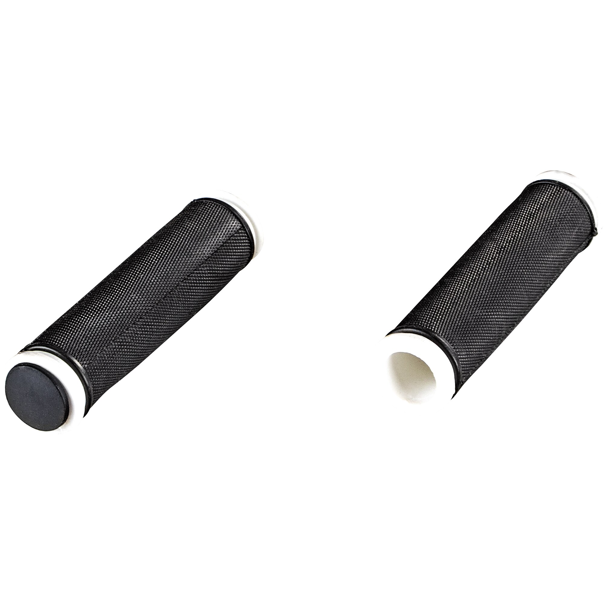 Galano Toxic Griffe 124 mm 22,2 mm Fahrradgriffe Grips Lenkergriffe Set rechts links Gummigriffe rutschfest MTB Mountainbike (schwarz/wei&szlig;) - Bild 1