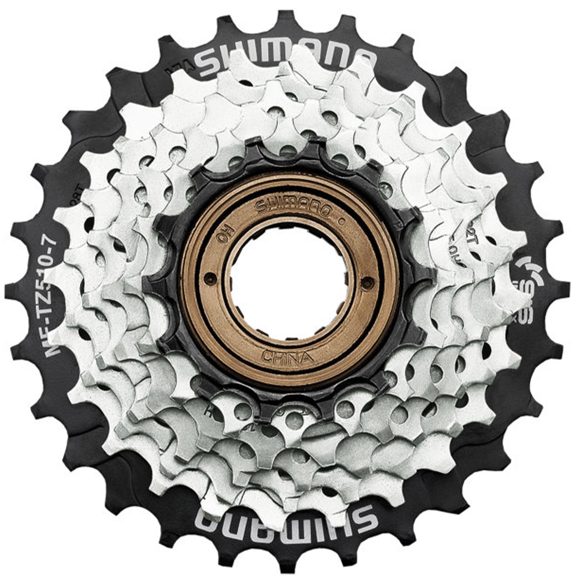 Shimano Tourney MF-TZ510 Kassette Schraubkranz Ritzelpaket Schaltkassette Freilauf MTB Mountainbike Trekking Bike 14-28 Z&auml;hne - Bild 1