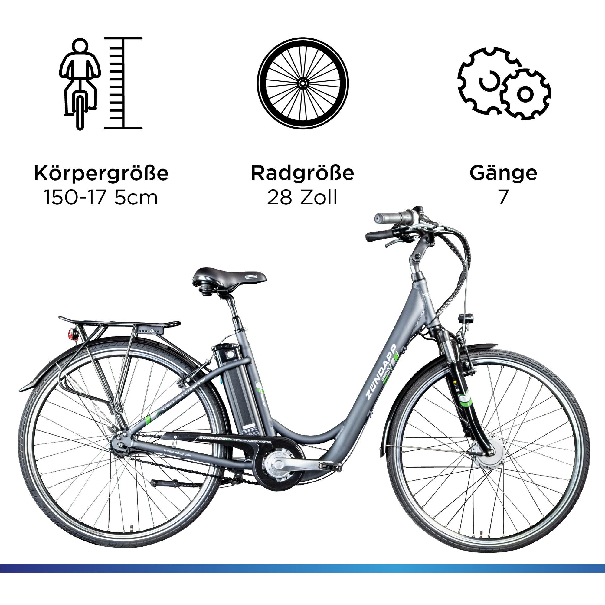 Zndapp Green 3.7 E Bike Damen 28 Zoll Pedelec 7 Gang Elektrofahrrad ab 150  cm Damenfahrrad retro Hollandrad mit Nabenschaltung online kaufen bei Netto