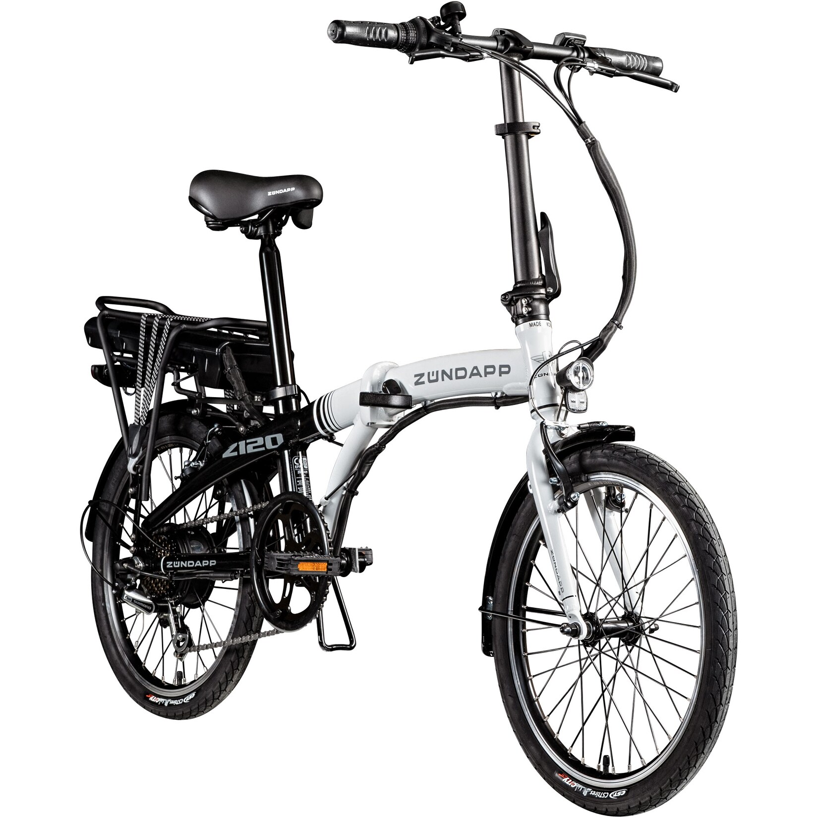 Zündapp Z120 20 Zoll E Bike Faltrad für Damen Herren 150 – 185 cm E Klapprad | 04260582293429