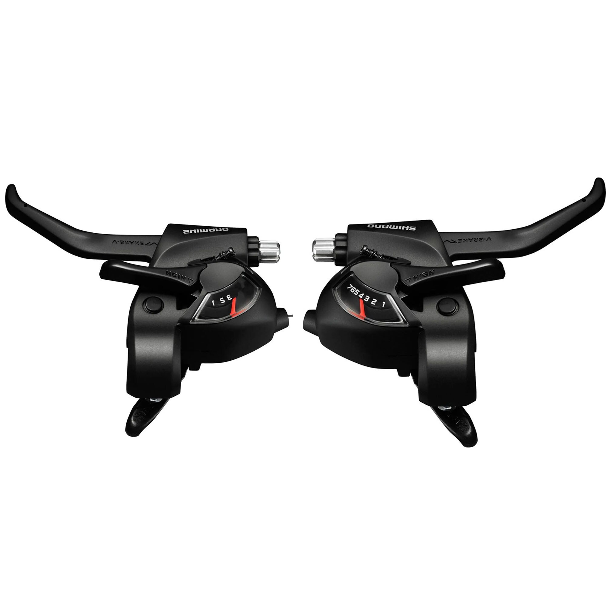 Shimano Tourney ST-EF41 Schalthebel Fahrrad EZ Fire Plus Fahrradschalthebel Schaltgriff Mountainbike MTB Kettenschaltung SET 7-fach rechts + 3-fach links - Bild 1