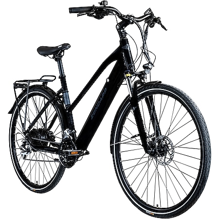 Zündapp Z810 E Bike Trekkingrad Damen ab 155 cm mit Nabenmotor Pedelec Trekking Fahrrad mit 24 Gang und Beleuchtung StVZO - Bild 1