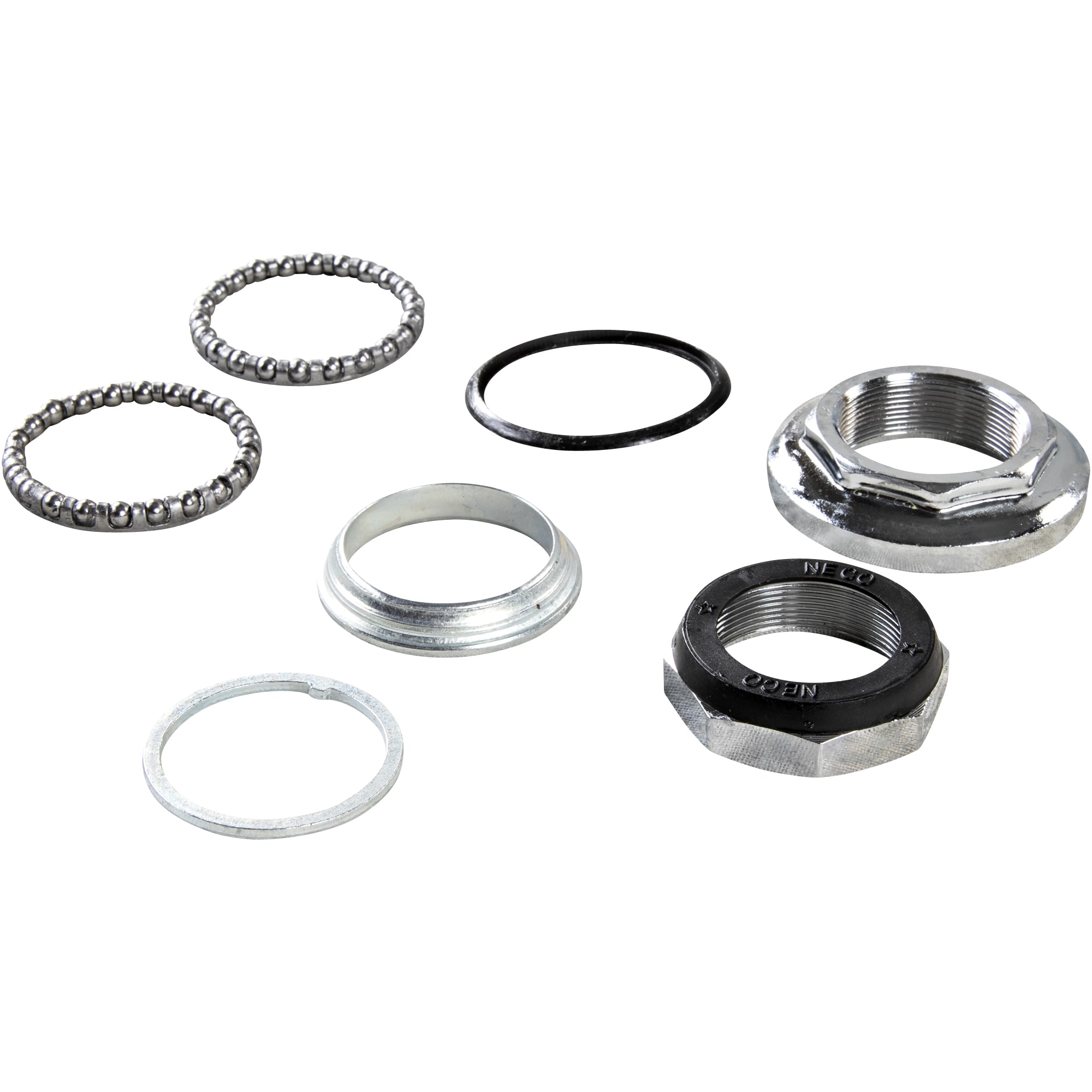 Z&uuml;ndapp Z700 Steuersatz Fahrrad 1 1/8 Zoll Lenkkopflager 25,4 mm silber Gewinde Gewindesteuersatz Lagersatz 7-teilig - Bild 1