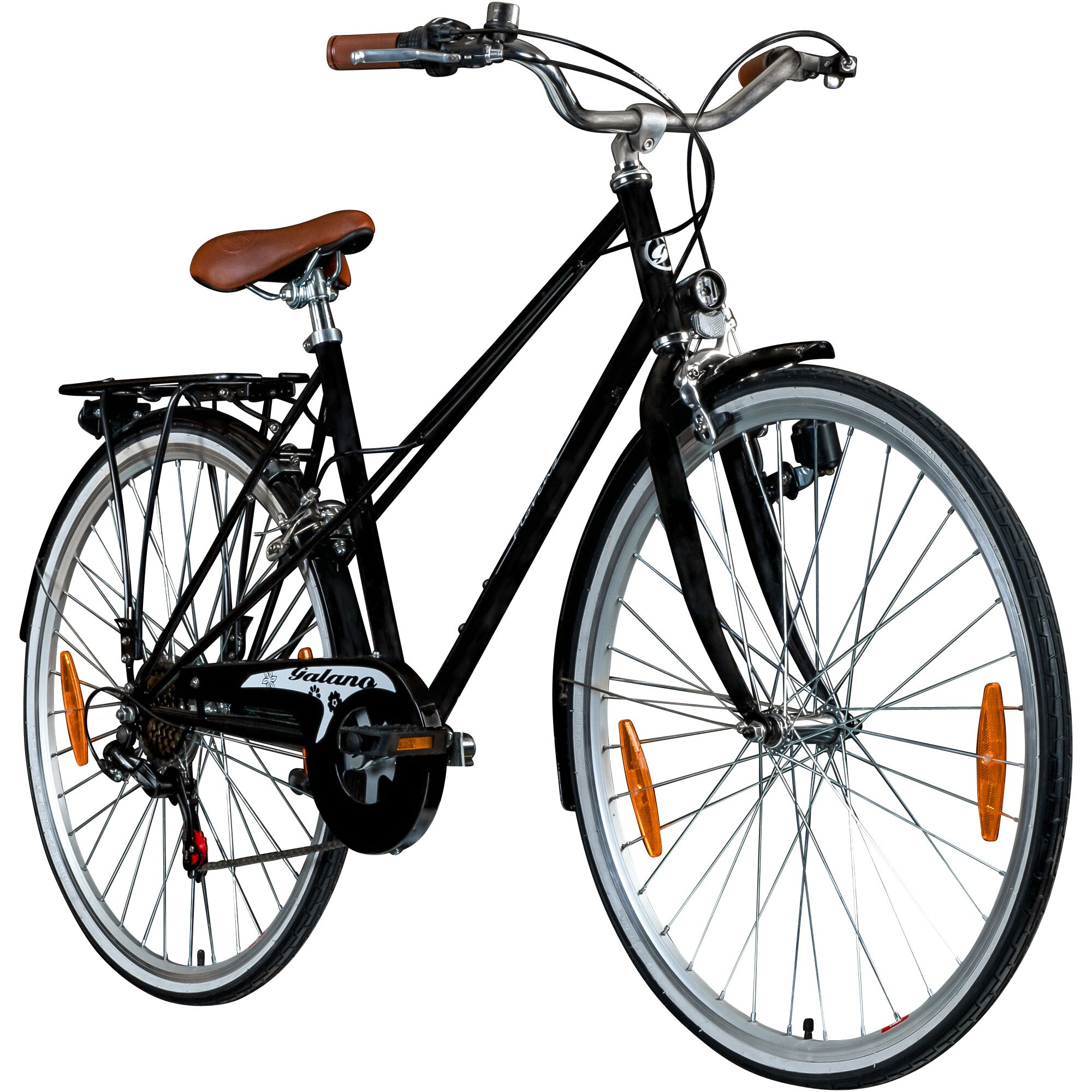 Galano Florenz Damenfahrrad 28 Zoll Stadtrad 155 - 185 cm Cityrad mit 6 G&auml;ngen retro Fahrrad - Bild 1