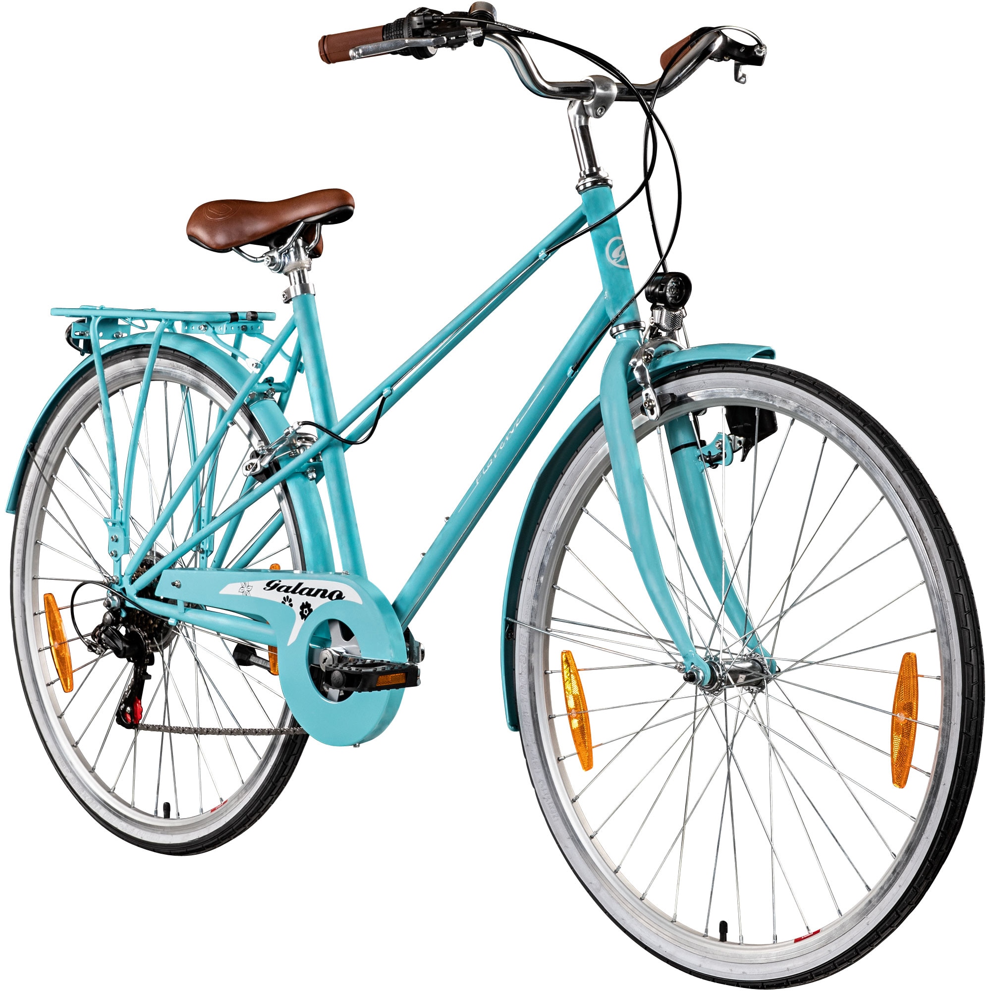Galano Florenz Damenfahrrad 28 Zoll Stadtrad 155 - 185 cm Cityrad mit 6 G&auml;ngen retro Fahrrad - Bild 1