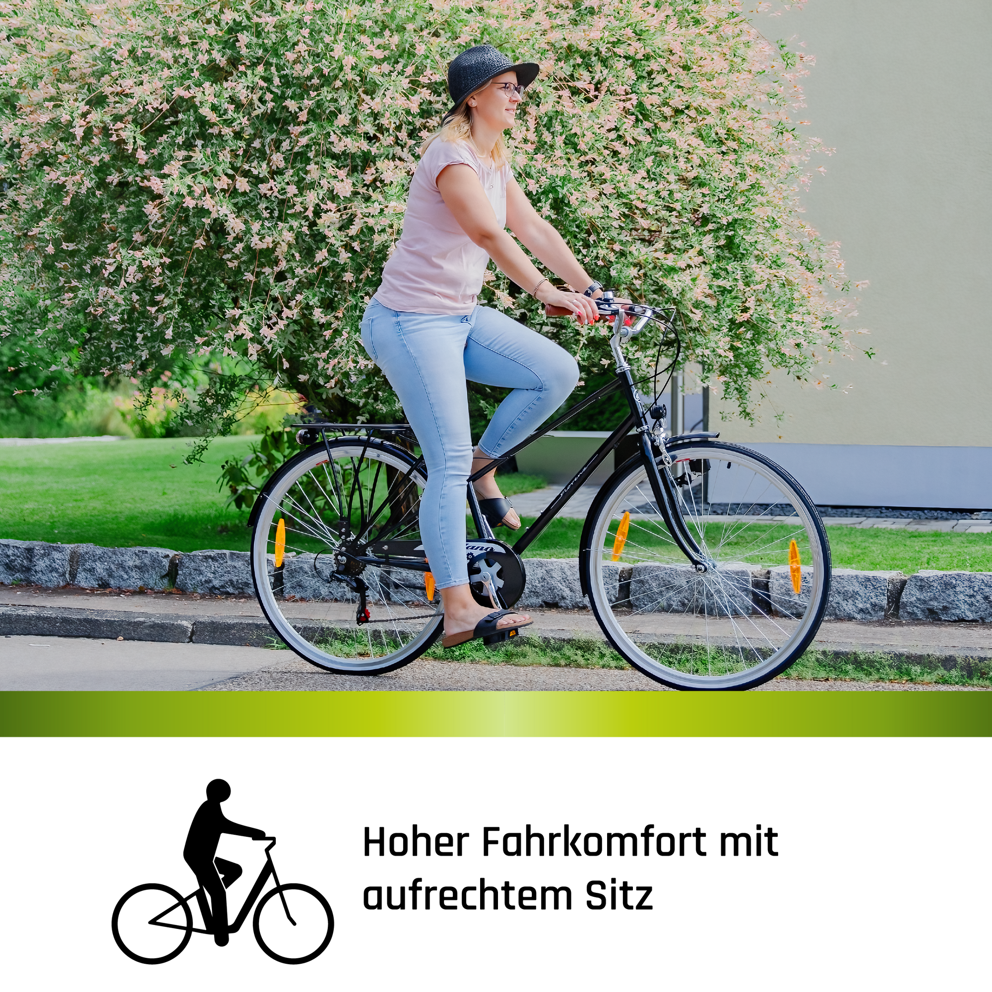 Galano Florenz Damenfahrrad 28 Zoll Stadtrad 155 - 185 cm Cityrad mit 6  Gngen retro Fahrrad Damen Cityfahrrad mit Felgenbremsen online kaufen bei  Netto