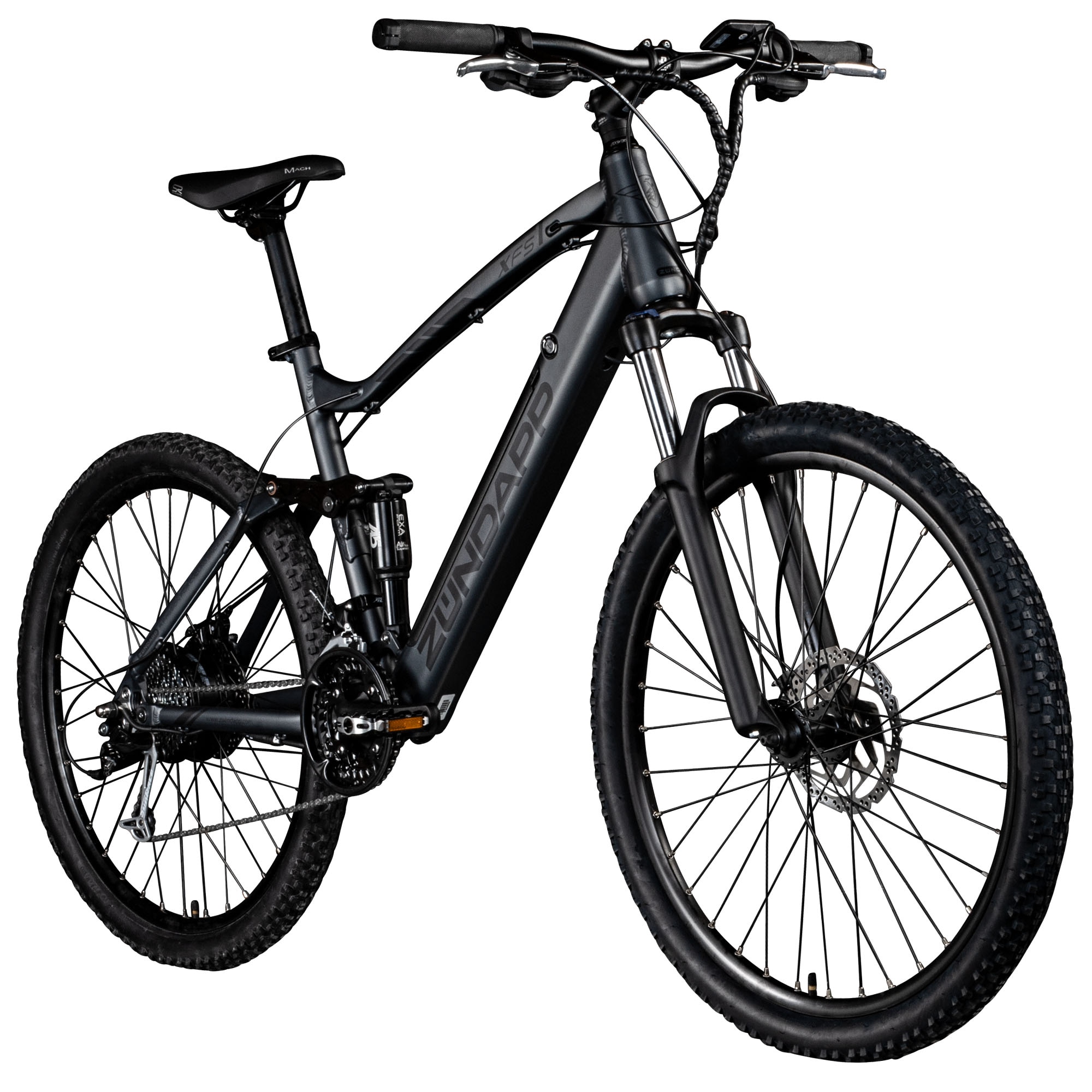 Z&uuml;ndapp XFS E-Mountainbike f&uuml;r Damen und Herren ab 170 cm E Bike 27,5 Zoll EMTB Fully schwarz - Bild 1