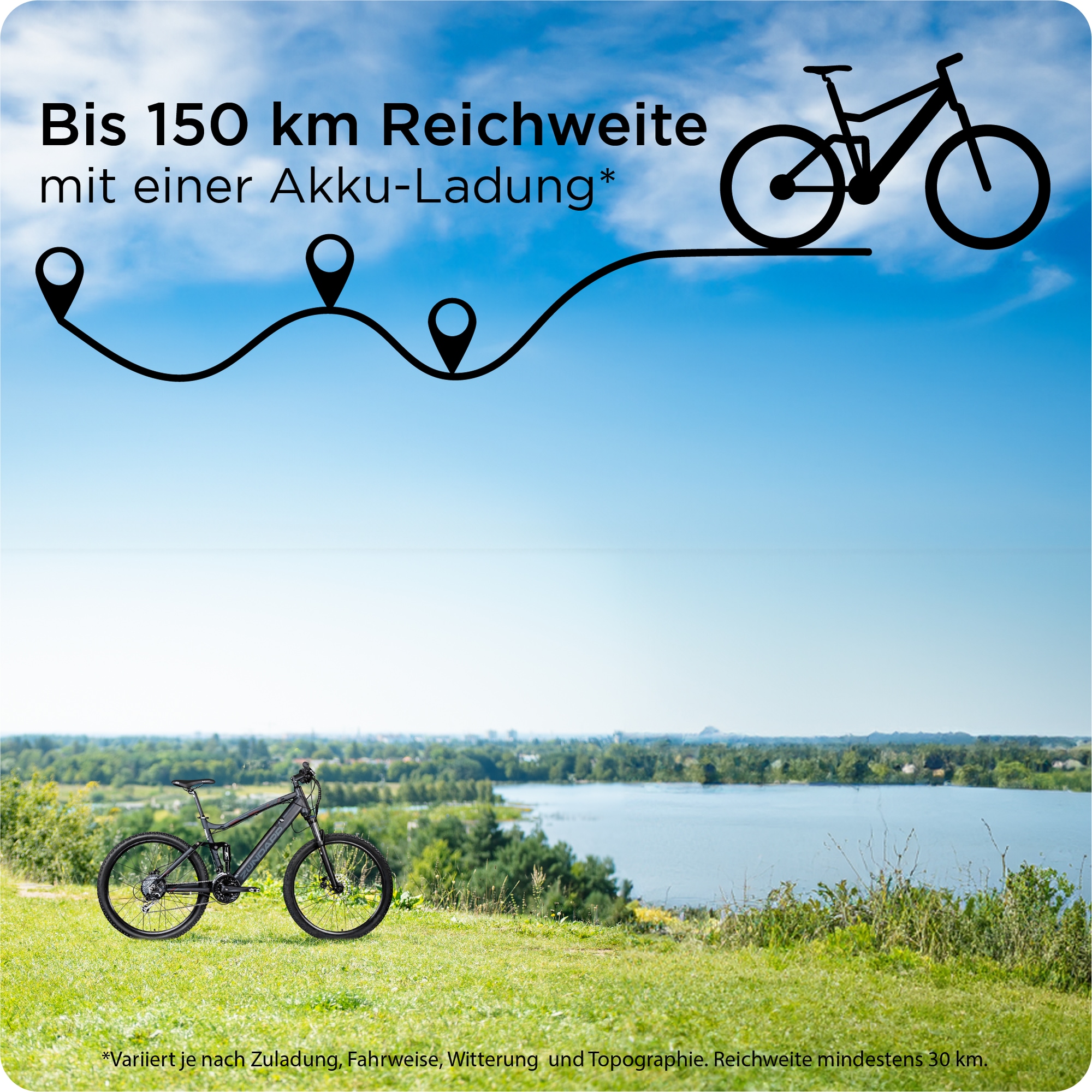 Z&uuml;ndapp XFS E-Mountainbike f&uuml;r Damen und Herren ab 170 cm E Bike 27,5 Zoll EMTB Fully schwarz/rot - Bild 1