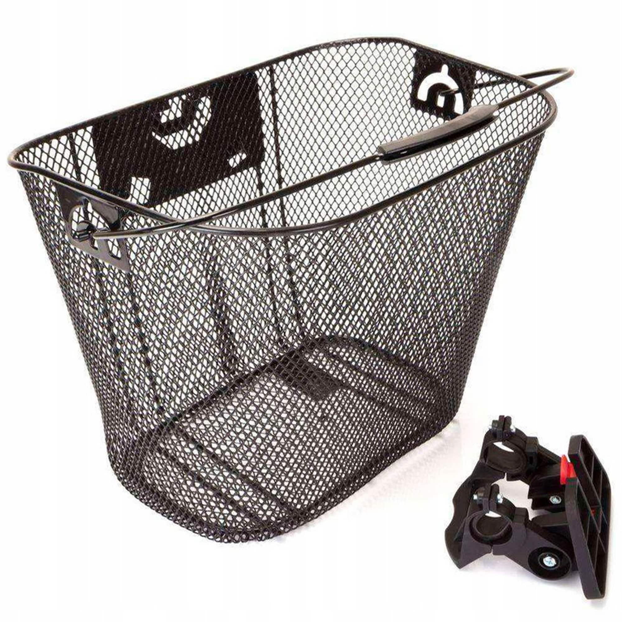 B&uuml;chel BSP 001 Fahrradkorb vorne Korb Citybike Metallkorb Lenkerkorb Frontkorb abnehmbar Clip On mit Halterung - Bild 1