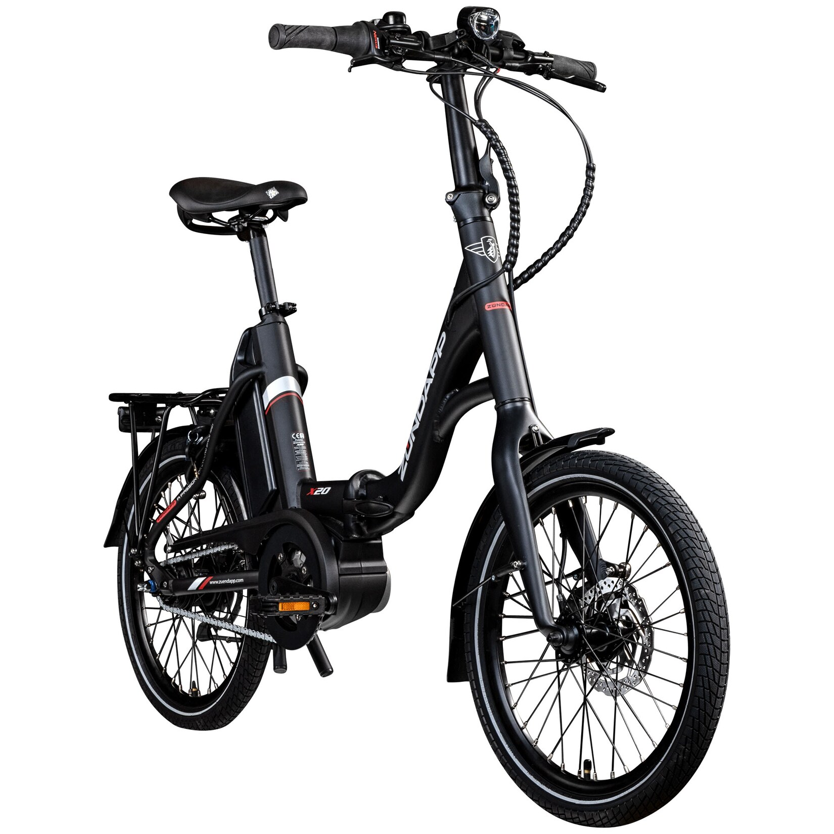 Zündapp X20 E Bike Klapprad Pedelec für Damen und Herren 150 - 190 cm E Fahrrad Bosch Faltrad Tiefeinsteiger Urban Bike