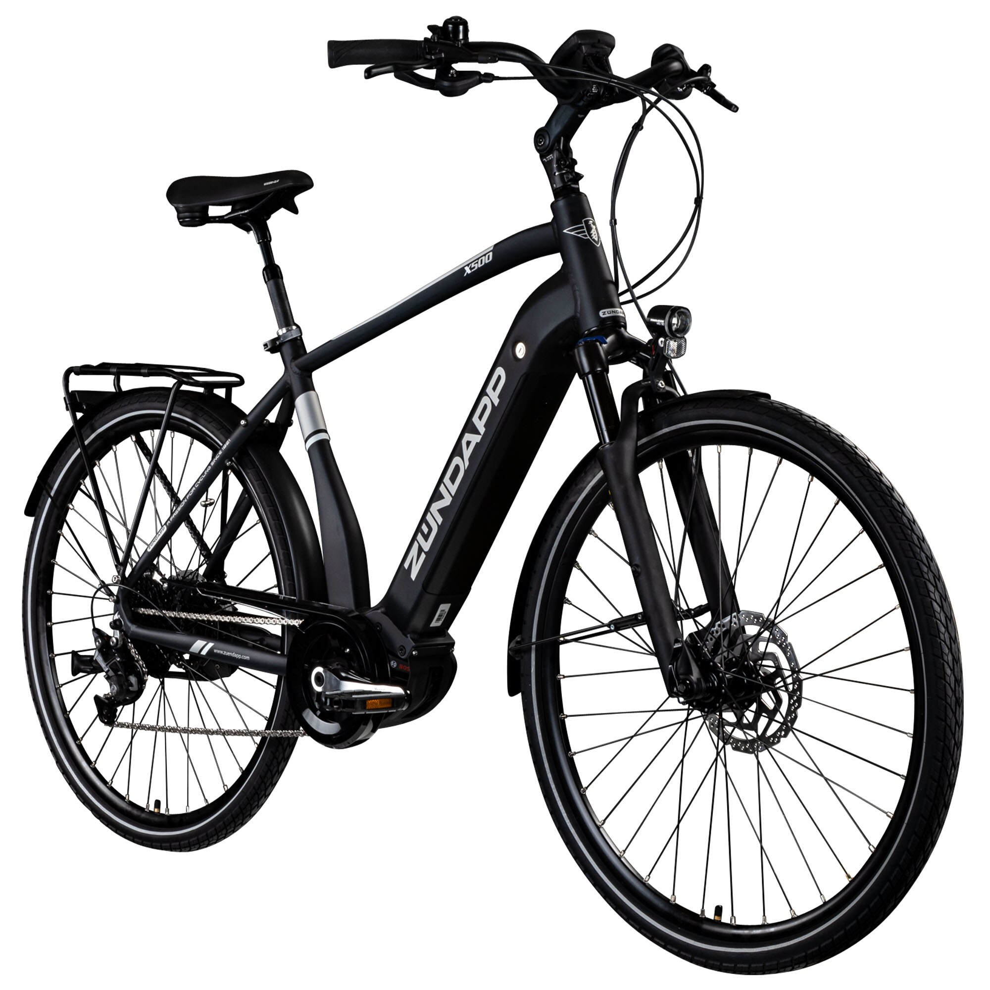 Z&uuml;ndapp X500 E Bike Trekkingrad 28 Zoll E Fahrrad 165 - 180 cm Pedelec Bosch schwarz 51 cm - Bild 1