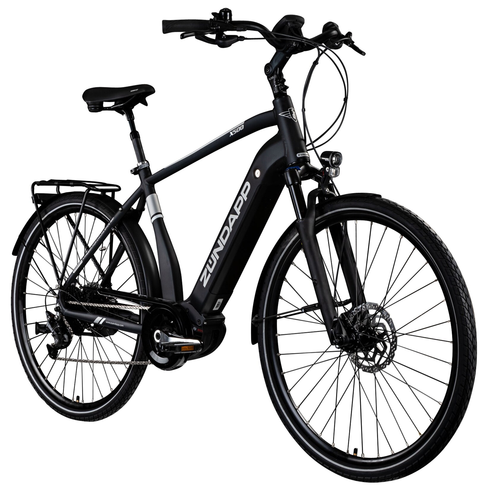 Zündapp X500 E Bike Trekkingrad 28 Zoll E Fahrrad 165 – 180 cm Pedelec Bosch schwarz 51 cm | 04260582294426