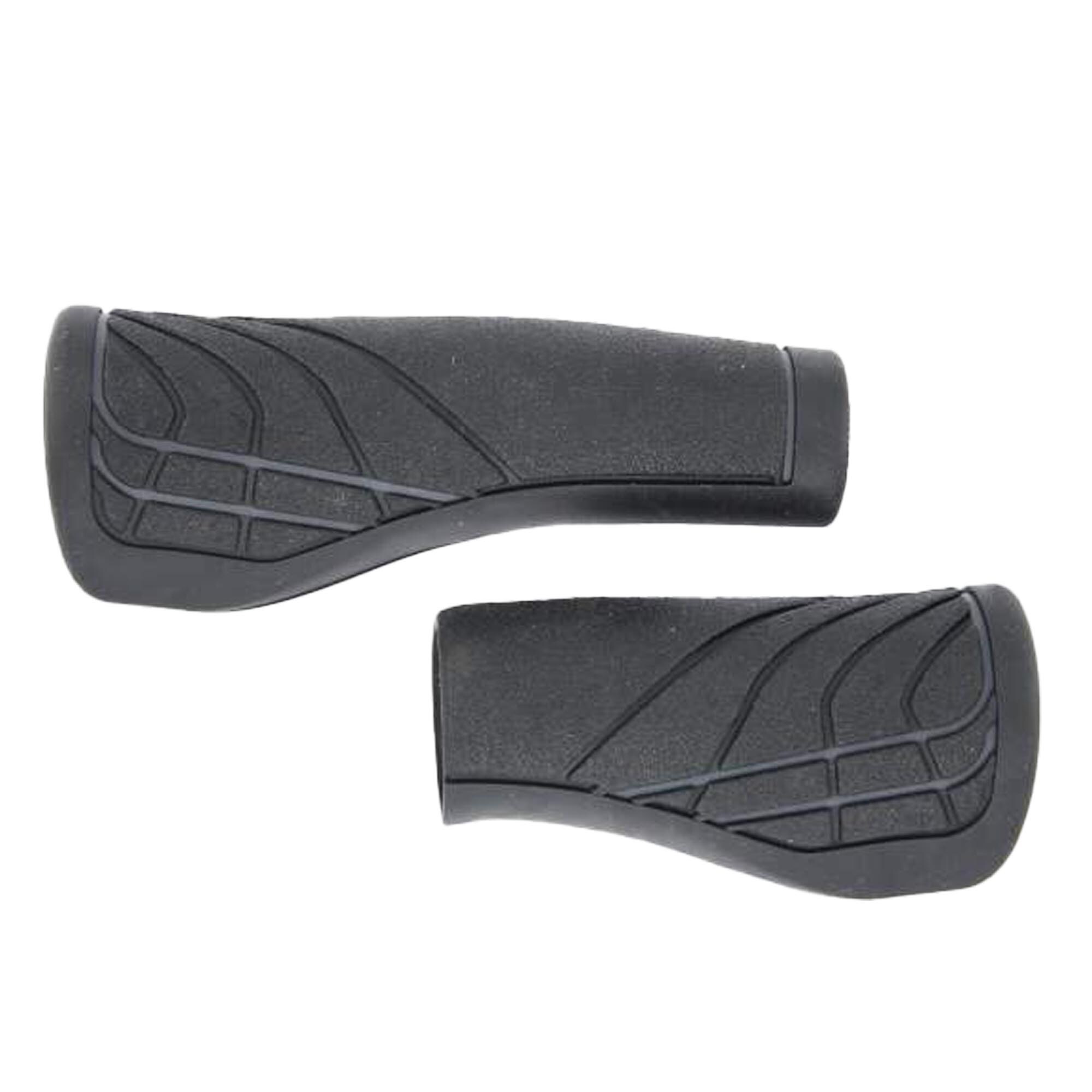 Herrmans Line Fahrradgriffe ergonomisch Fahrrad Griffe winkelverstellbare Lenkergriffe 22,2 mm (links + rechts / 124 + 90 mm) - Bild 1