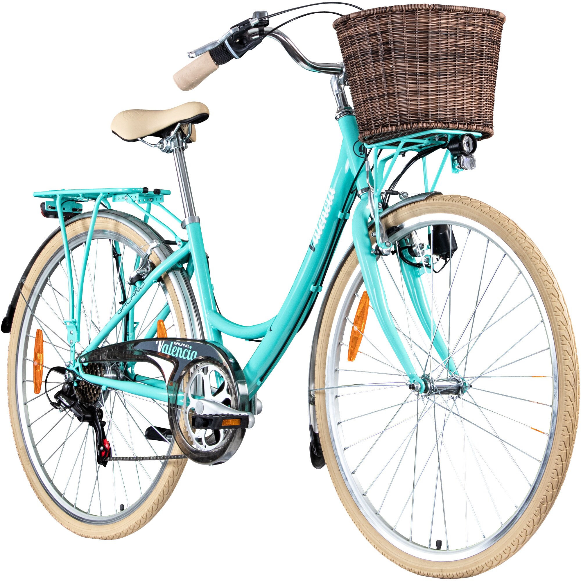Galano Valencia Damenfahrrad 28 Zoll retro Hollandrad Damen 150 - 175 cm Tiefeinsteiger Fahrrad - Bild 1