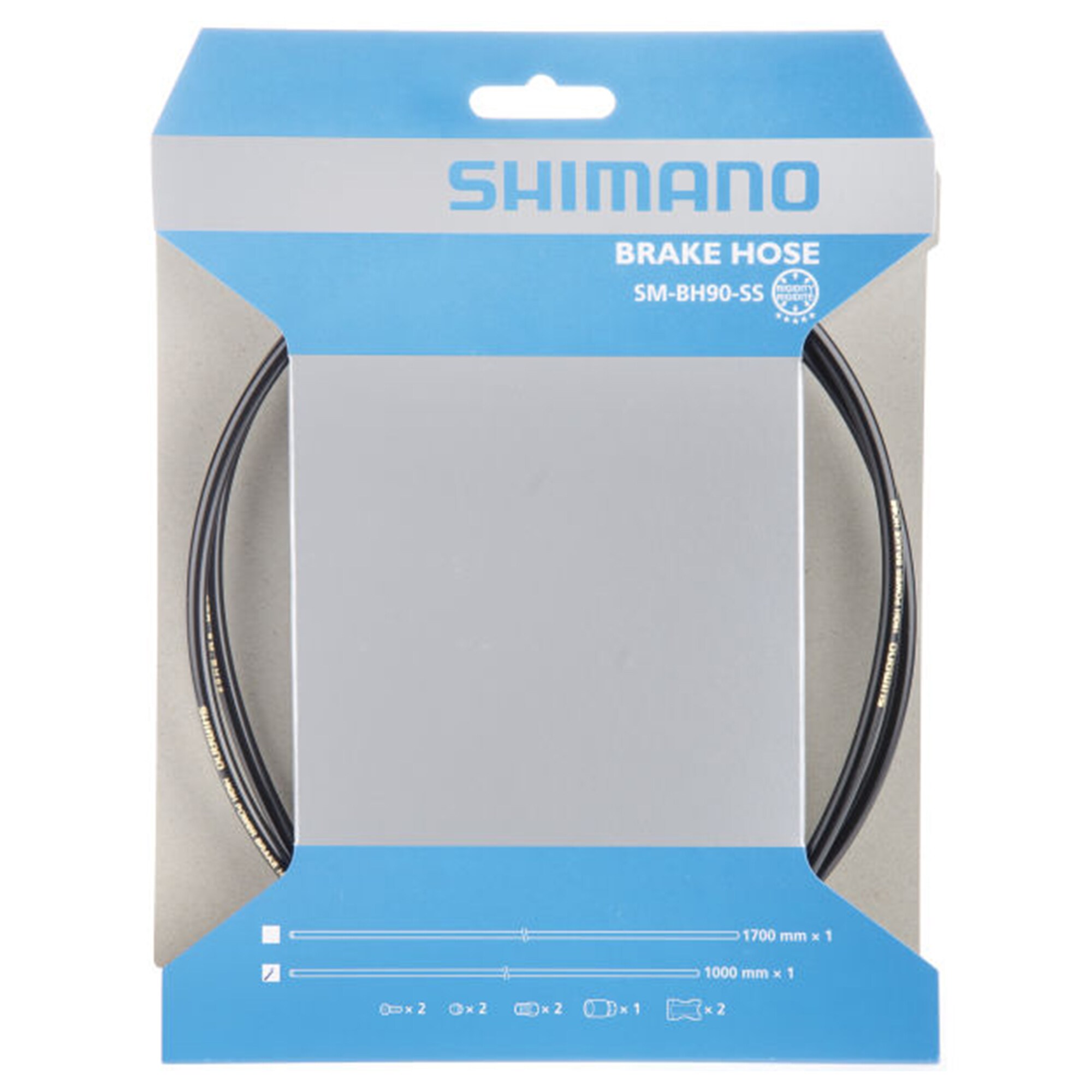 Shimano SM-BJ90-SS Bremsleitung f&uuml;r hydraulische Scheibenbremse Bremsrohr Fahrradbremse Bremsen Set 2000 mm schwarz - Bild 1