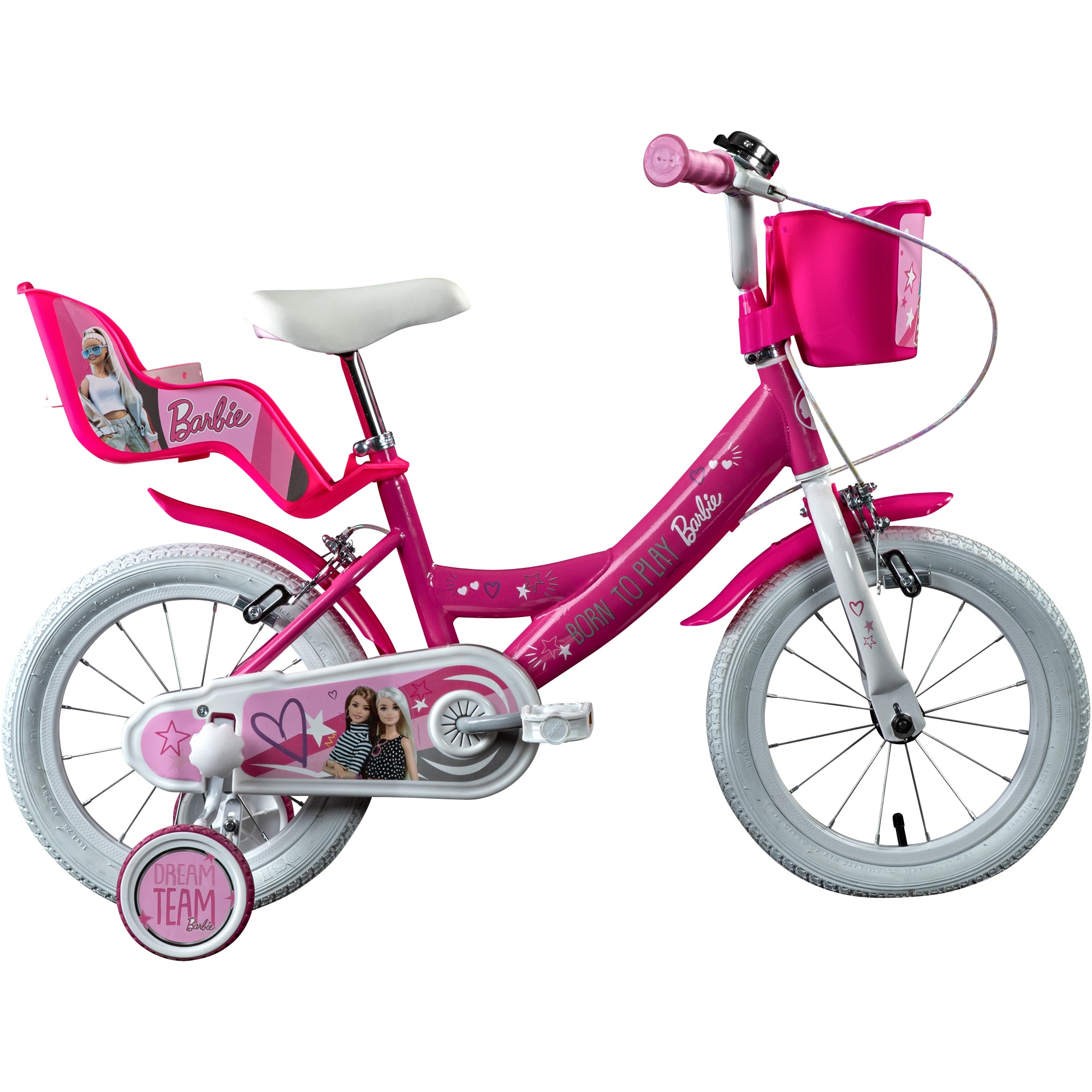 Barbie Kinderfahrrad 14 Zoll M&auml;dchenfahrrad ab 3 Jahre 110-115 cm - Bild 1