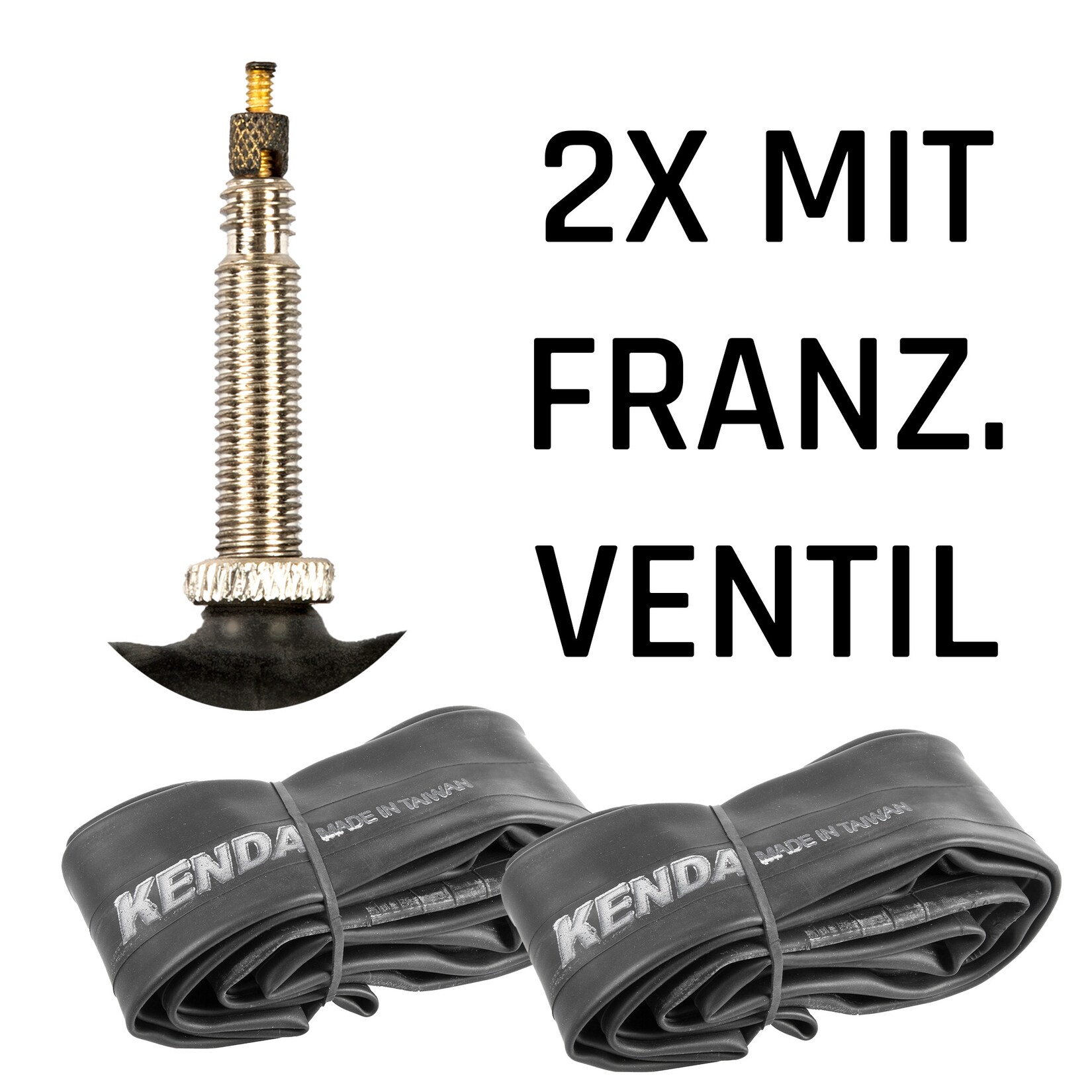 Kenda Fahrradschlauch universal Fahrrad 2 Schläuche 27,5″ x 2,80″ – 3,20″ FV 48 mm | 04250845951906