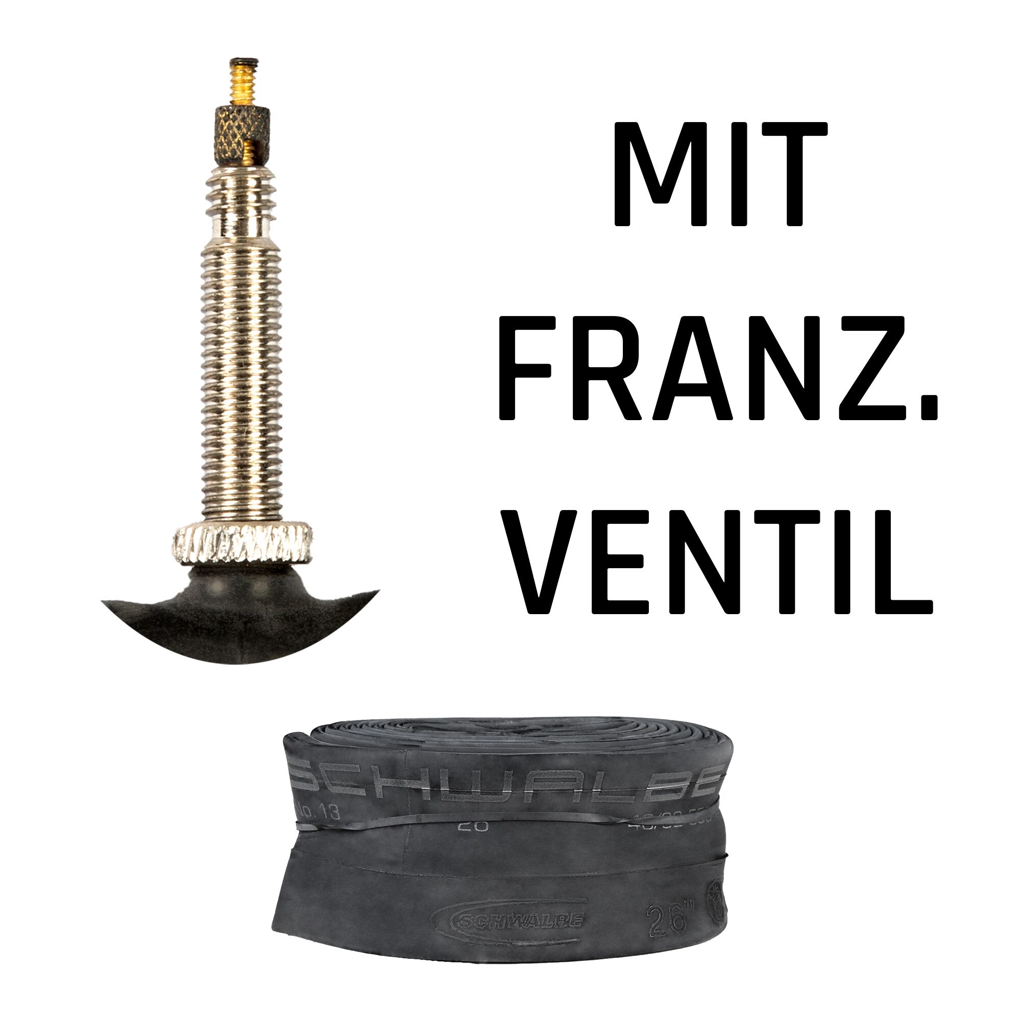 Schwalbe Fahrradschlauch universal Fahrradschl&auml;uche Fahrrad 1 Schlauch 26" x 1,50" - 2,50" FV 40 mm - Bild 1