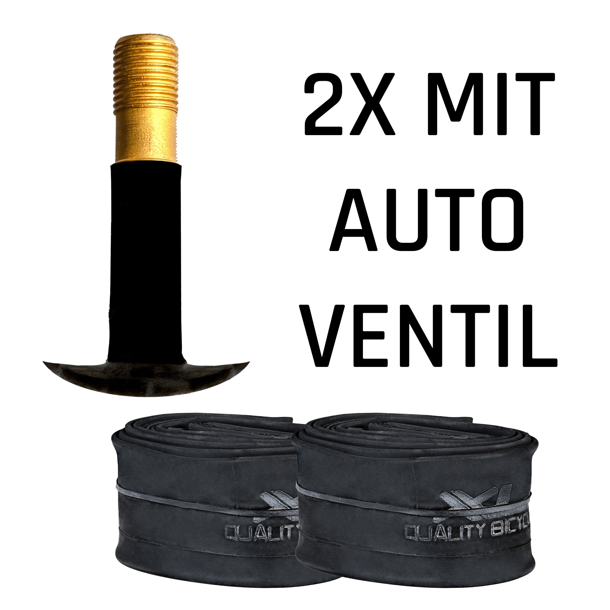 XLC Fahrradschlauch Fahrradschl&auml;uche universal Fahrrad 2 Schl&auml;uche 24" x 4,00" - 4,90" AV 33 mm - Bild 1