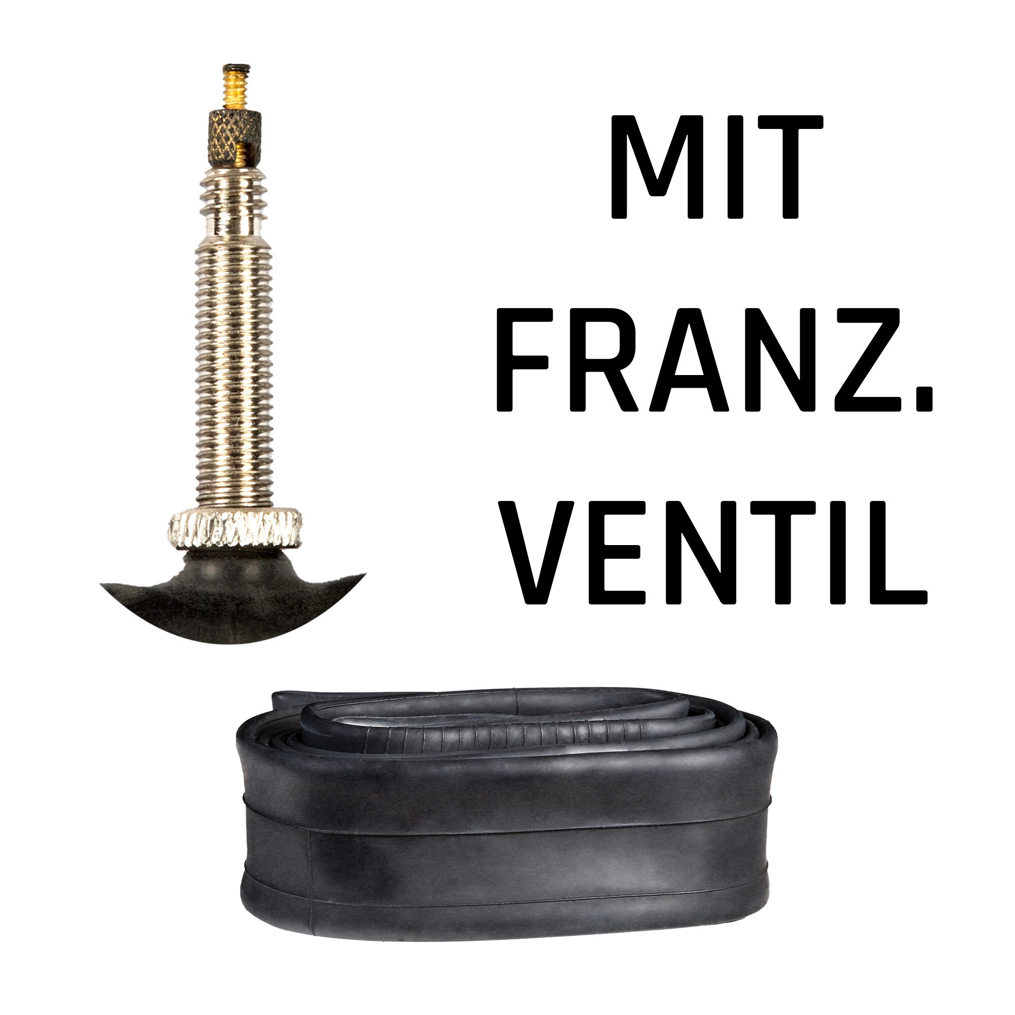 Fahrradschlauch 20 - 28 Zoll Auto Schrader Franz&ouml;sisches Ventil - Bild 1