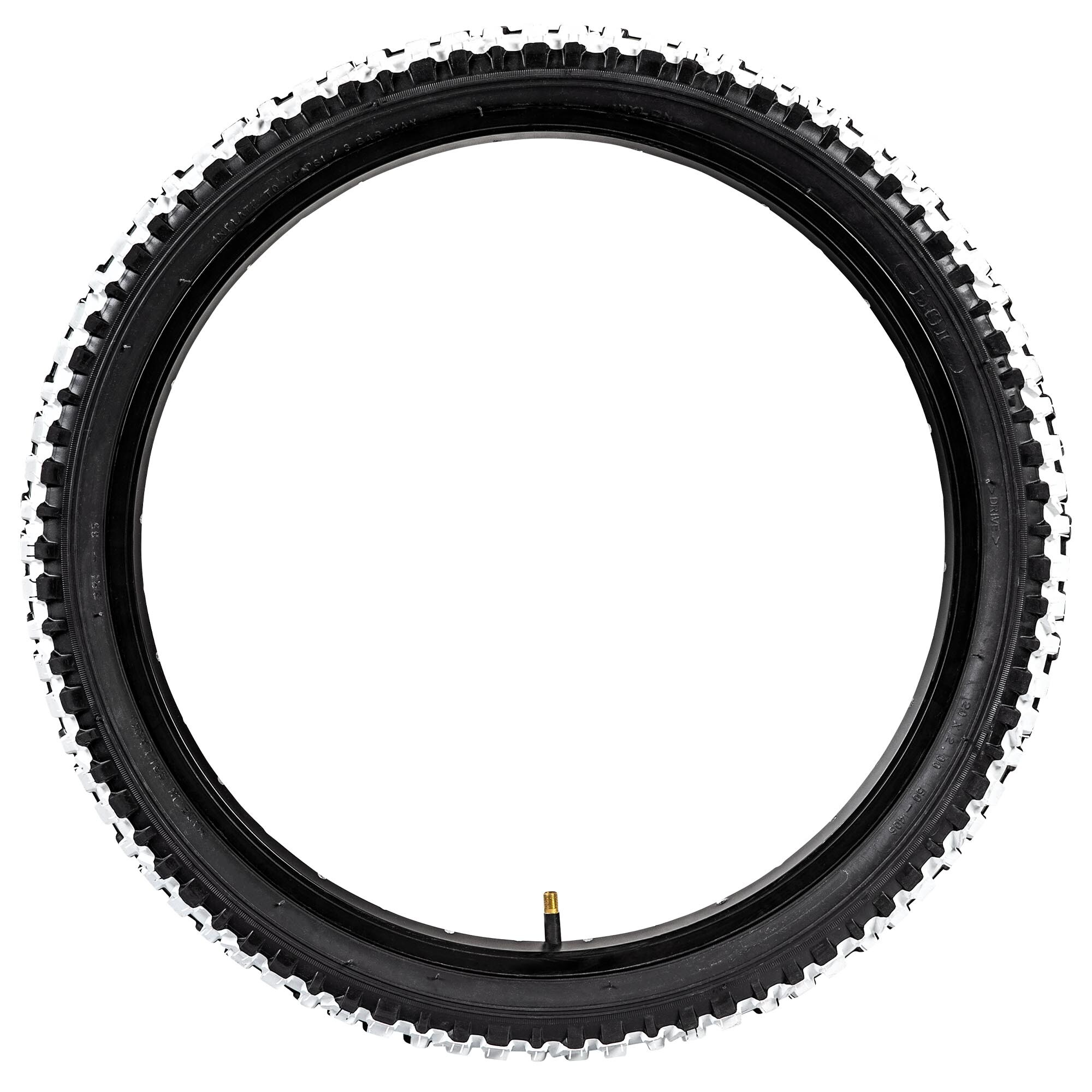 DSI Fahrradreifen MTB Fahrrad Mountainbike 2 Reifen 20 x 2,0" schwarz/wei&szlig; - Bild 1